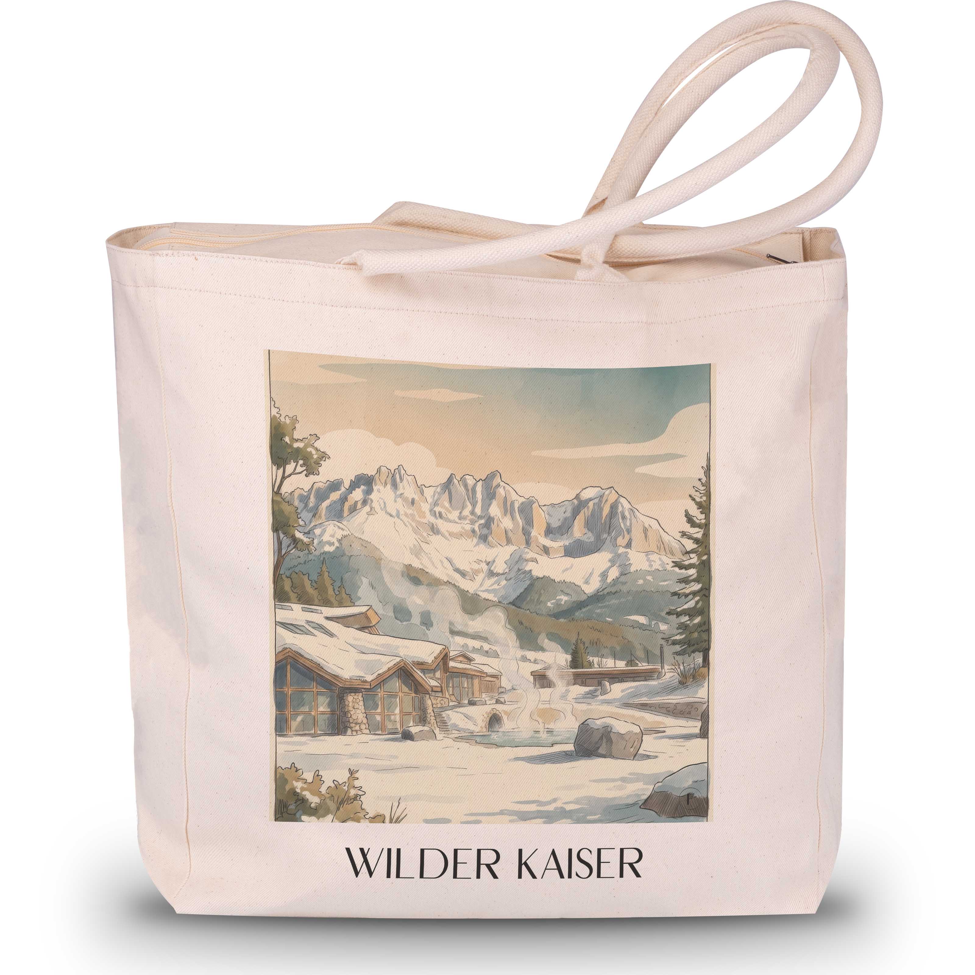 wilder-kaiser-tirol-österreich-einkaufstasche-aquarell