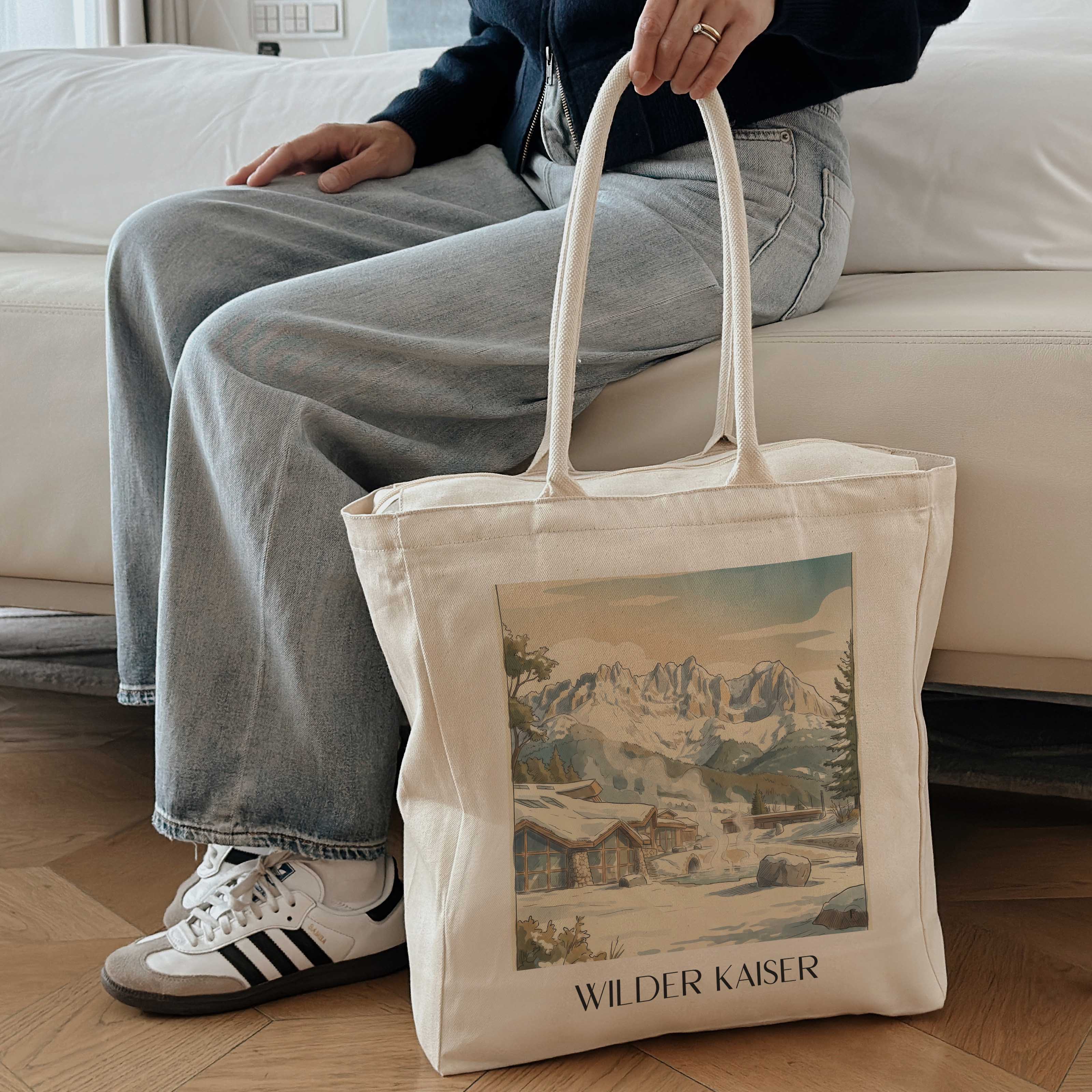 wilder-kaiser-tirol-österreich-einkaufstasche-aquarell