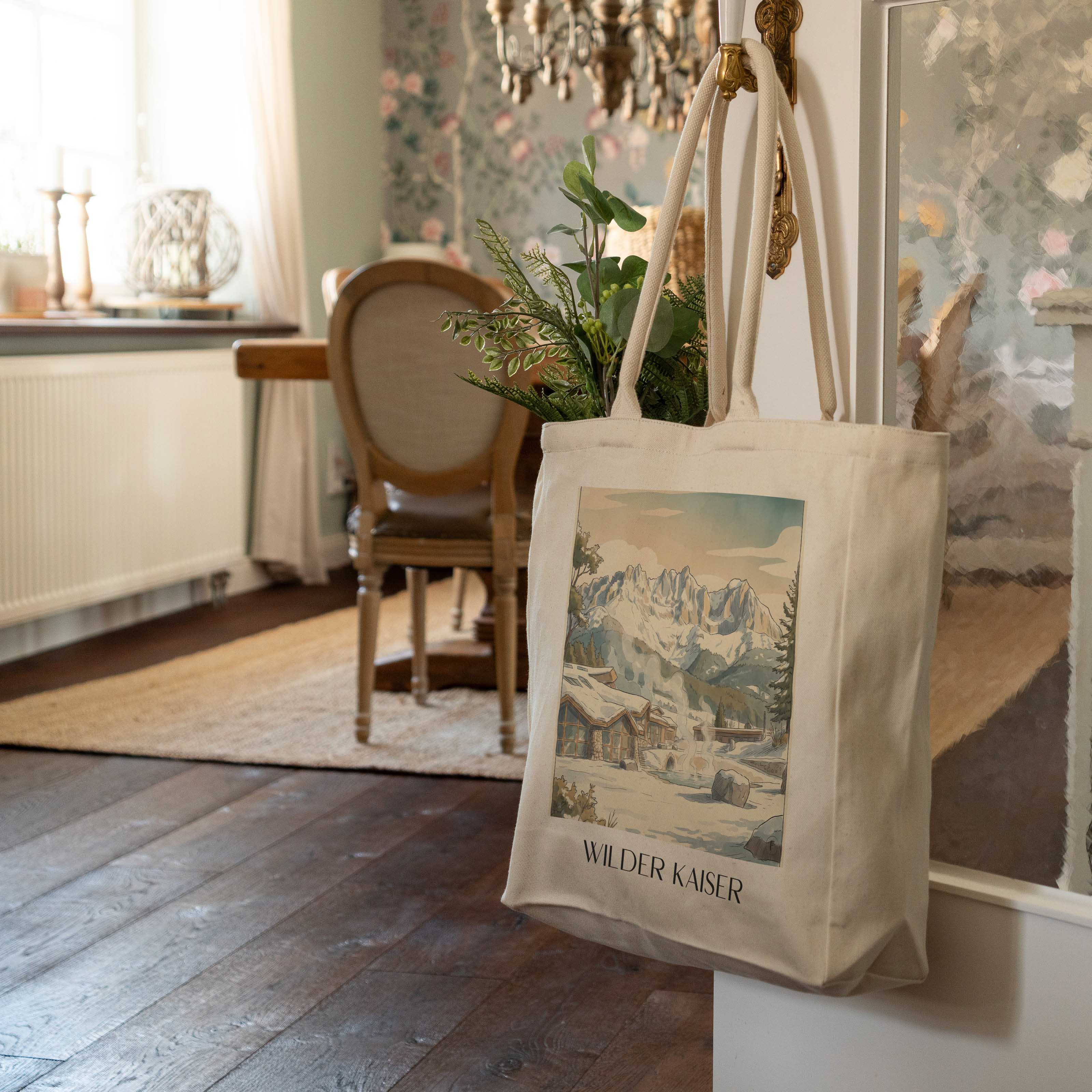wilder-kaiser-tirol-österreich-einkaufstasche-aquarell