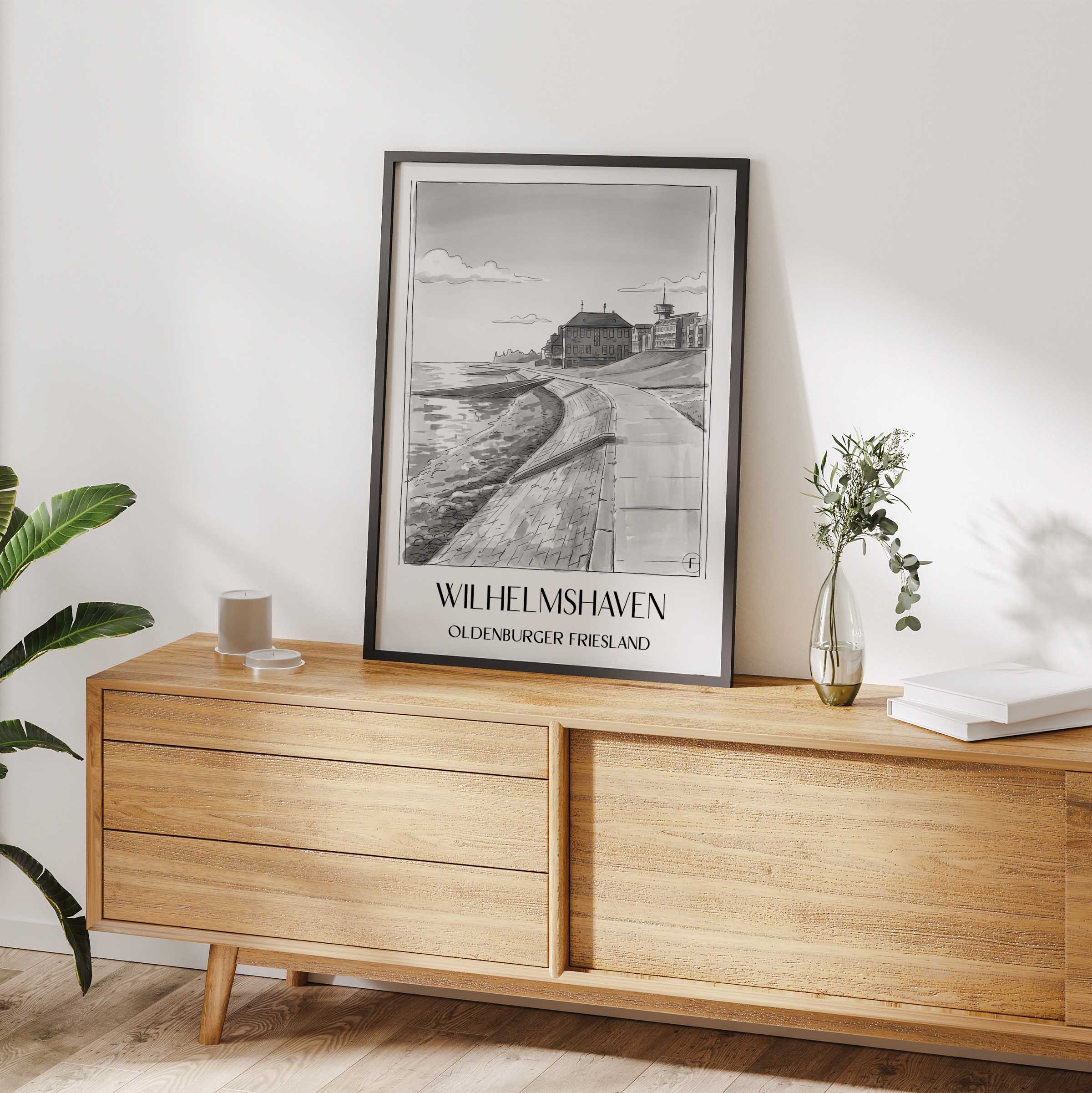 wilhelmshaven-oldenburger-friesland-deutschland-poster-aquarell-schwarz-weiss