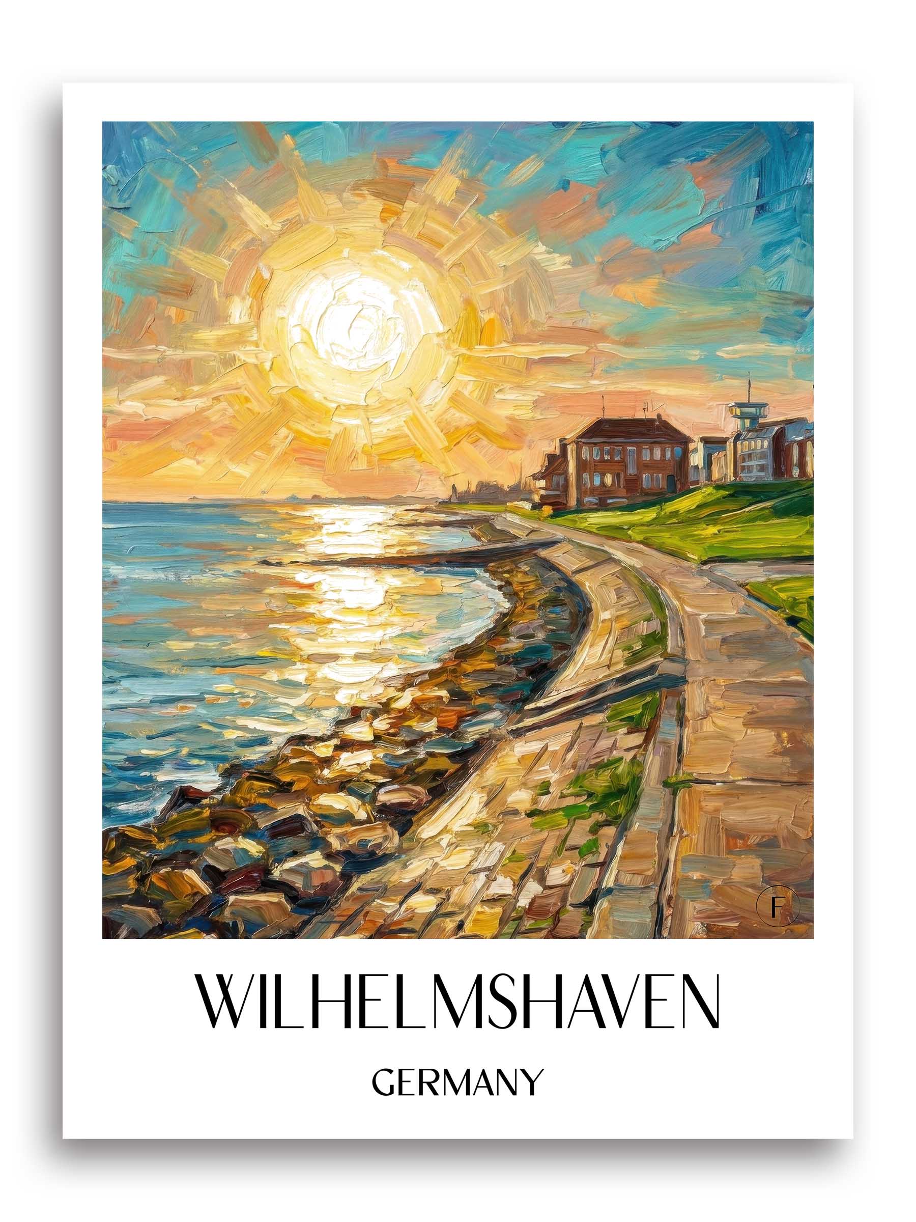 Wilhelmshaven Poster - Oldenburger Friesland - Deutschland Kunstdruck - Ölgemälde von A4 bis A1 - favplace