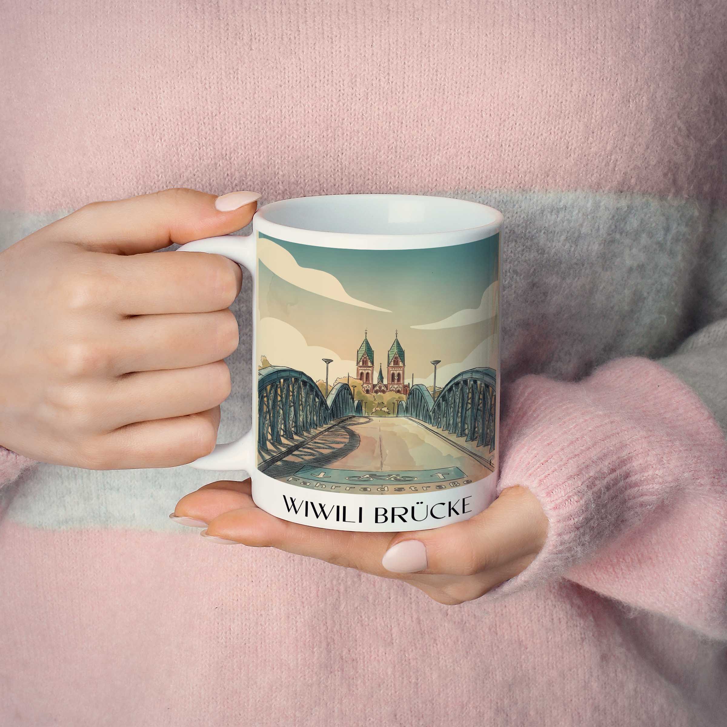 wiwili-brücke-freiburg-deutschland-kaffeebecher-aquarell