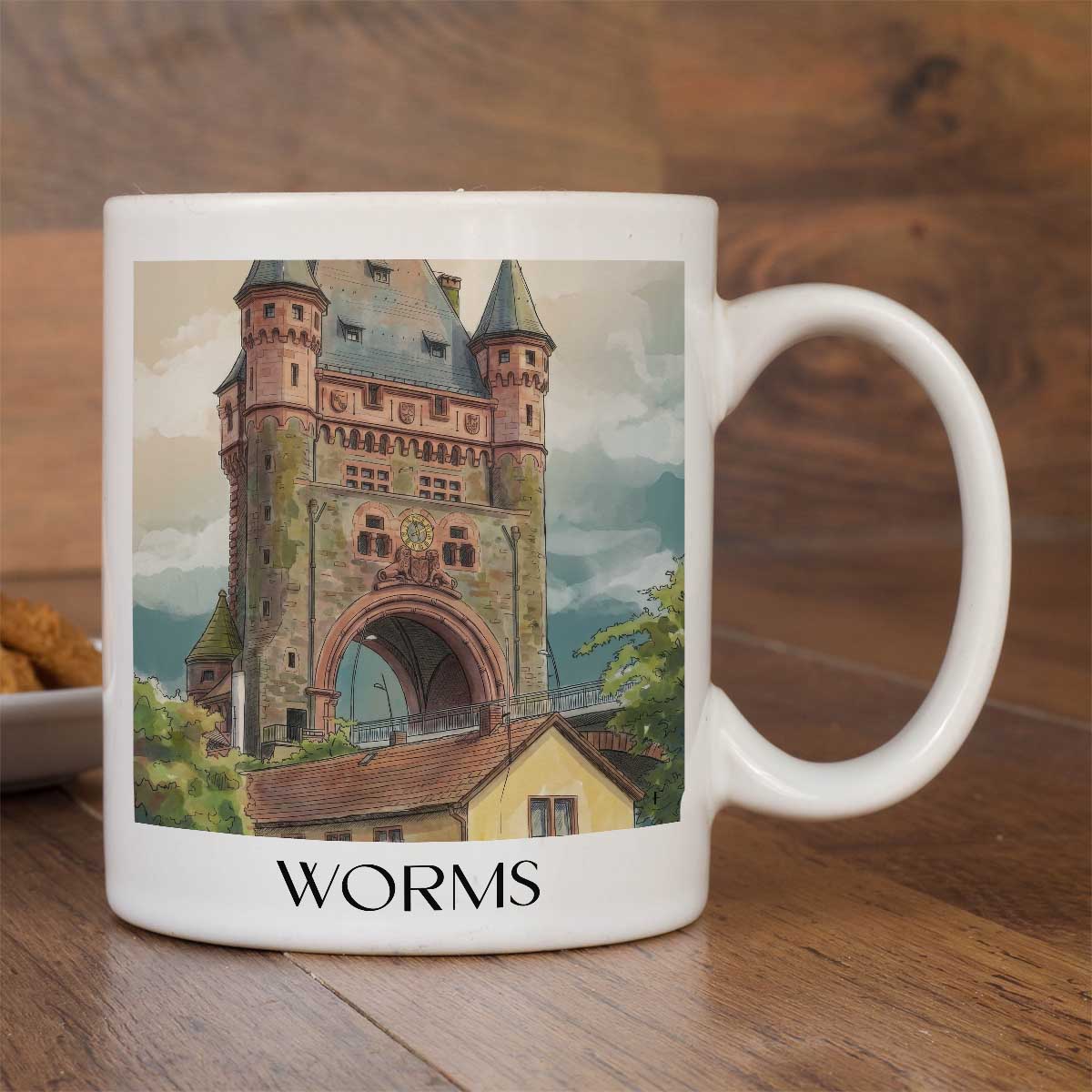 worms-rheinland-pfalz-deutschland-kaffeebecher-aquarell