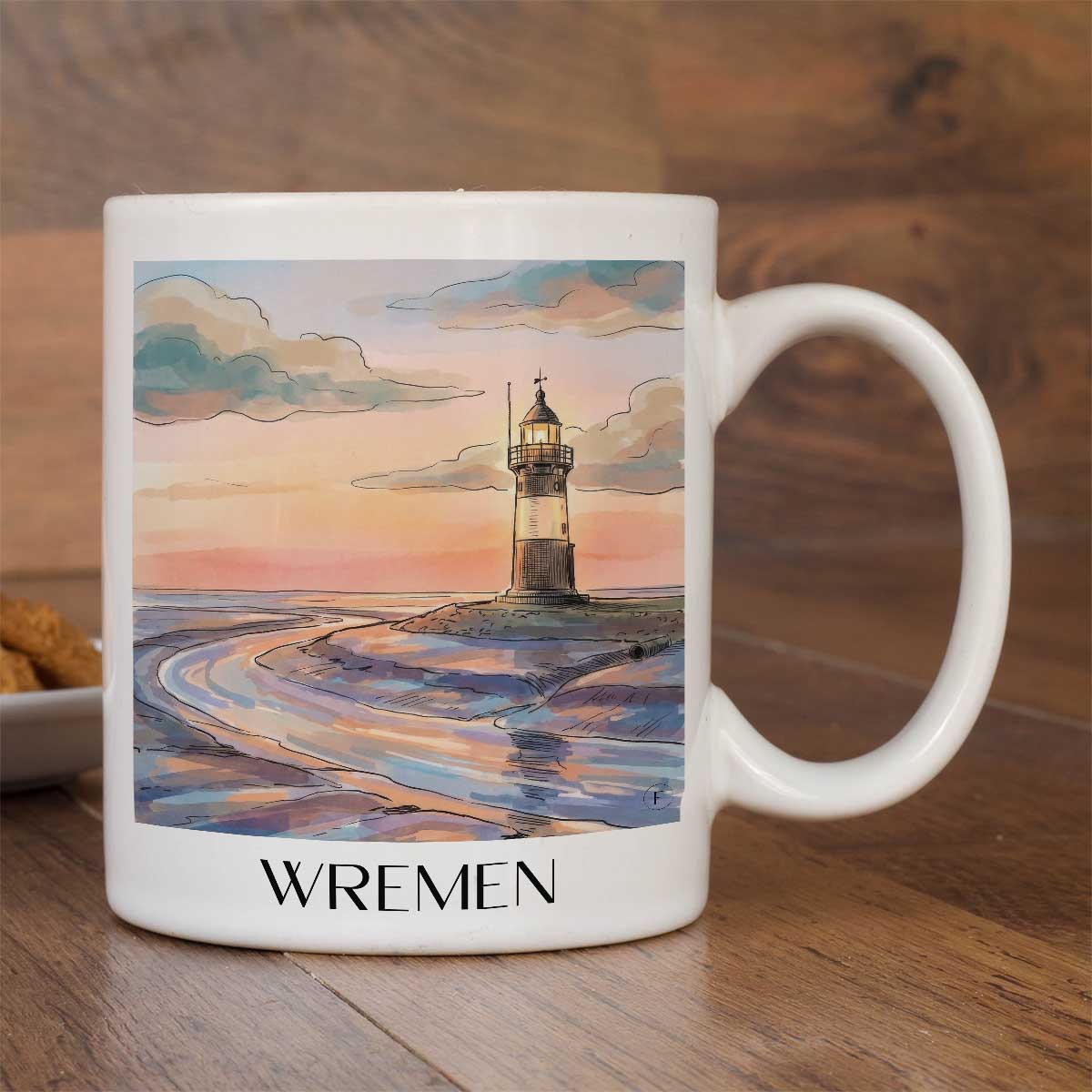 wremen-niedersachsen-deutschland-kaffeebecher-aquarell