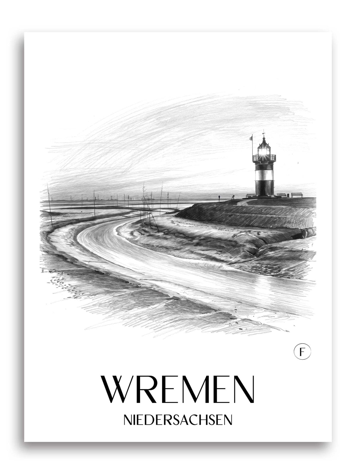 wremen-niedersachsen-deutschland-poster-bleistift-zeichnung-drawing