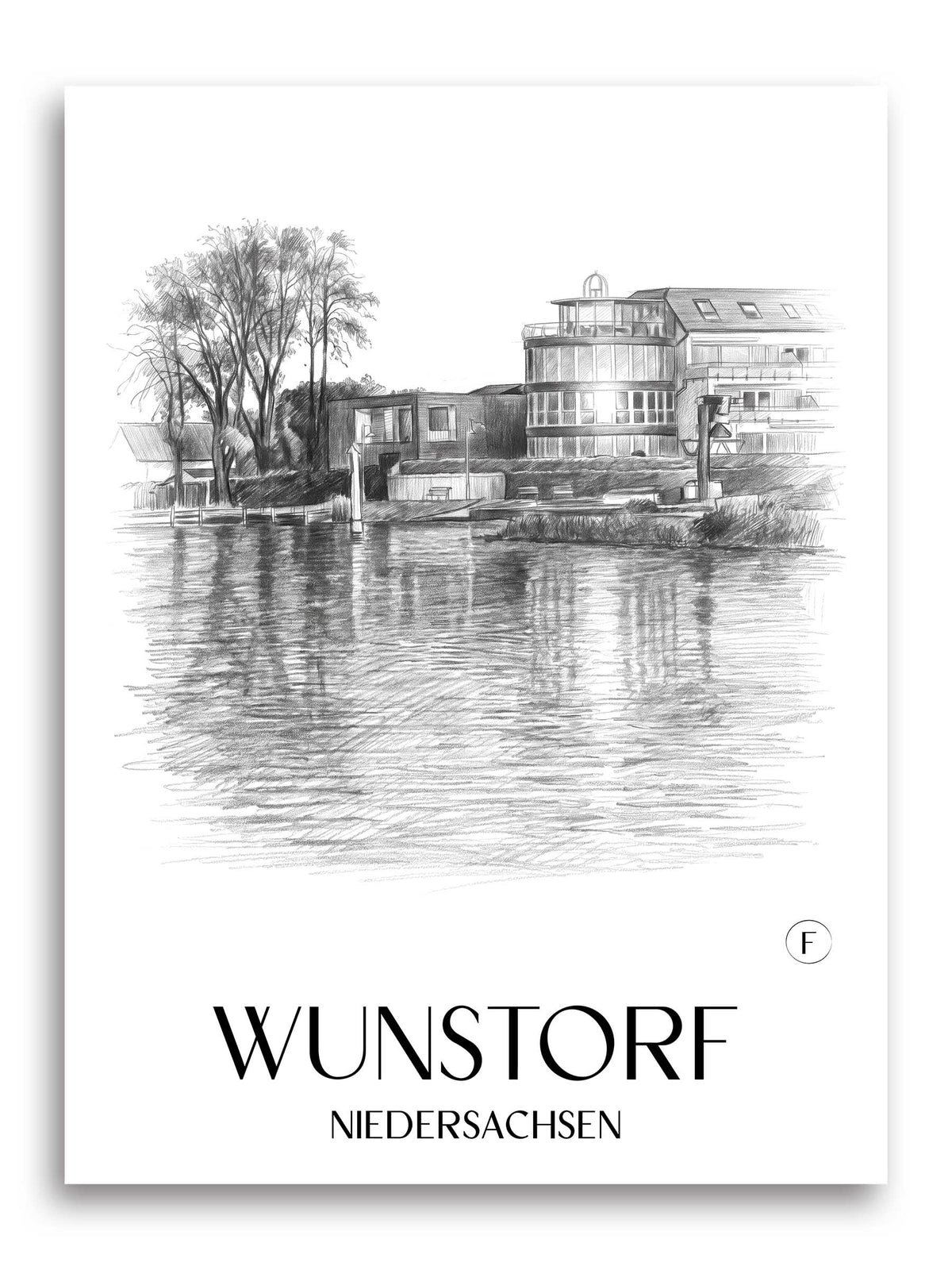 wunstorf-niedersachsen-deutschland-poster-bleistift-zeichnung-drawing