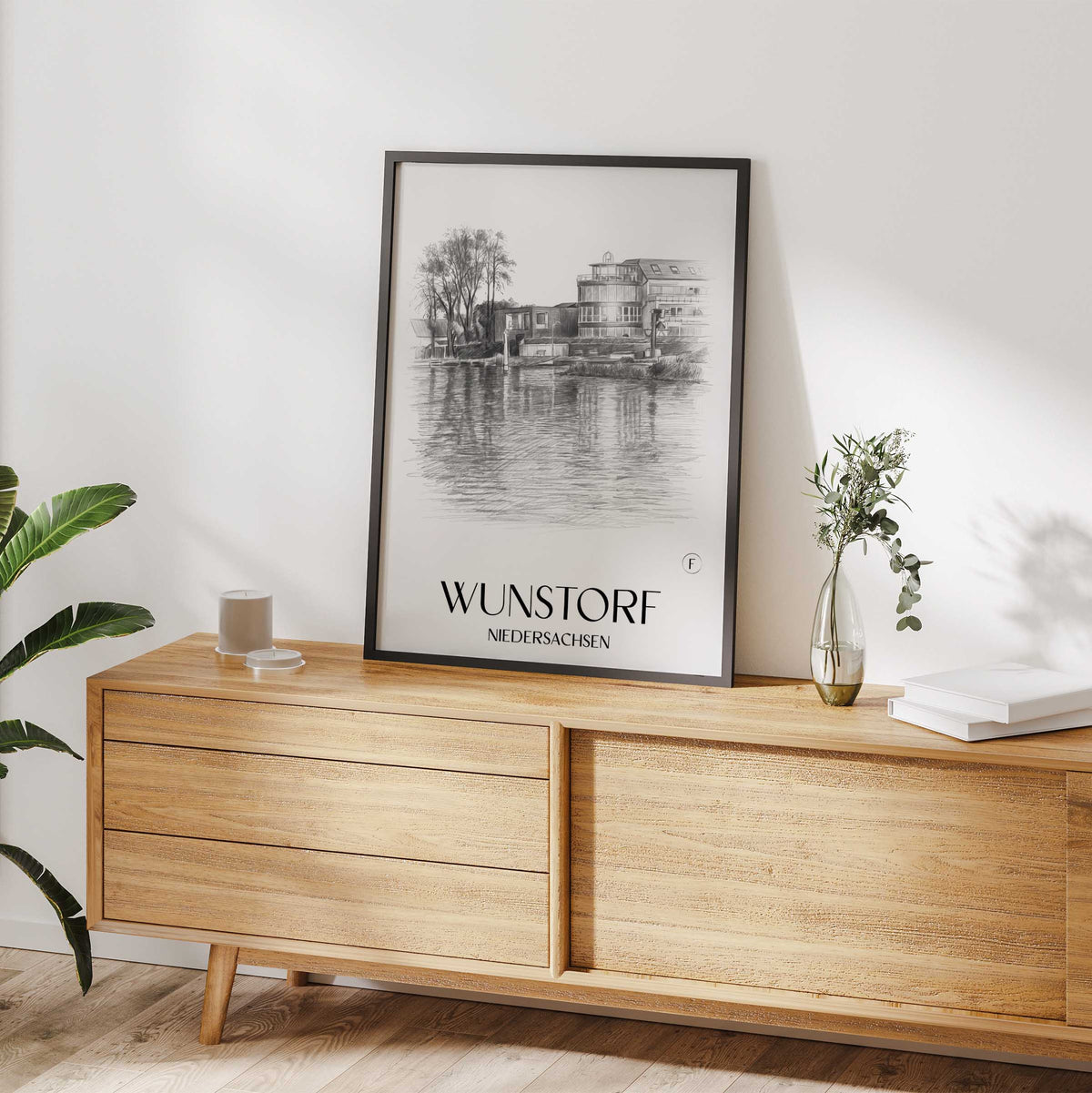 wunstorf-niedersachsen-deutschland-poster-bleistift-zeichnung-drawing
