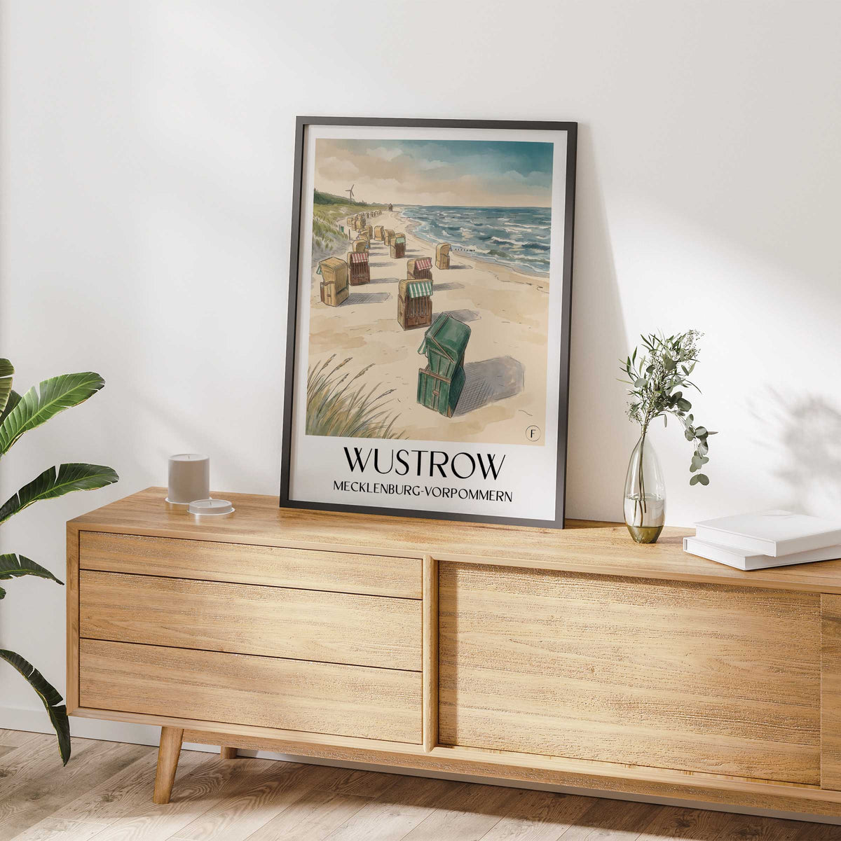 wustrow-mecklenburg-vorpommern-deutschland-poster-aquarell