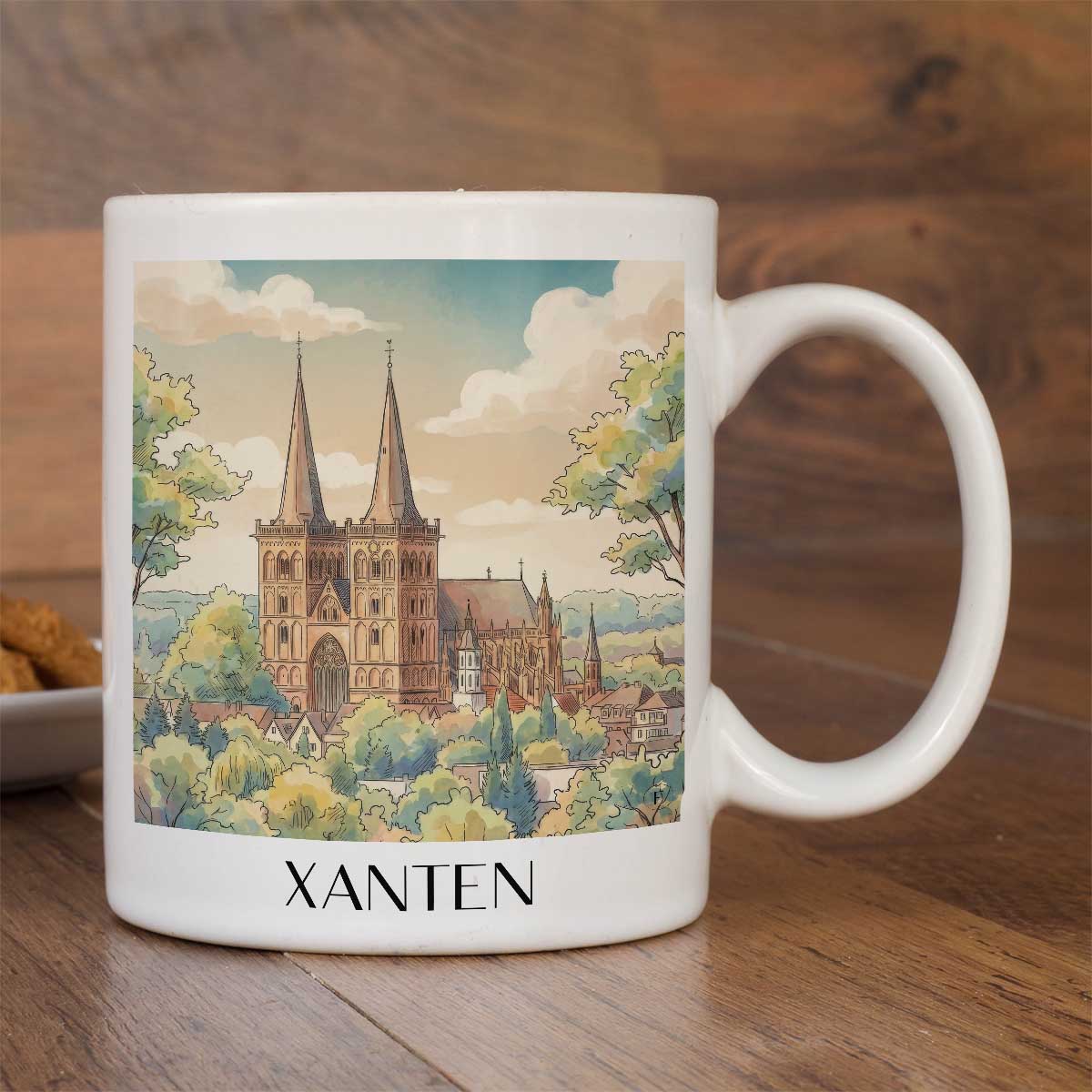 xanten-niederrhein-deutschland-kaffeebecher-aquarell