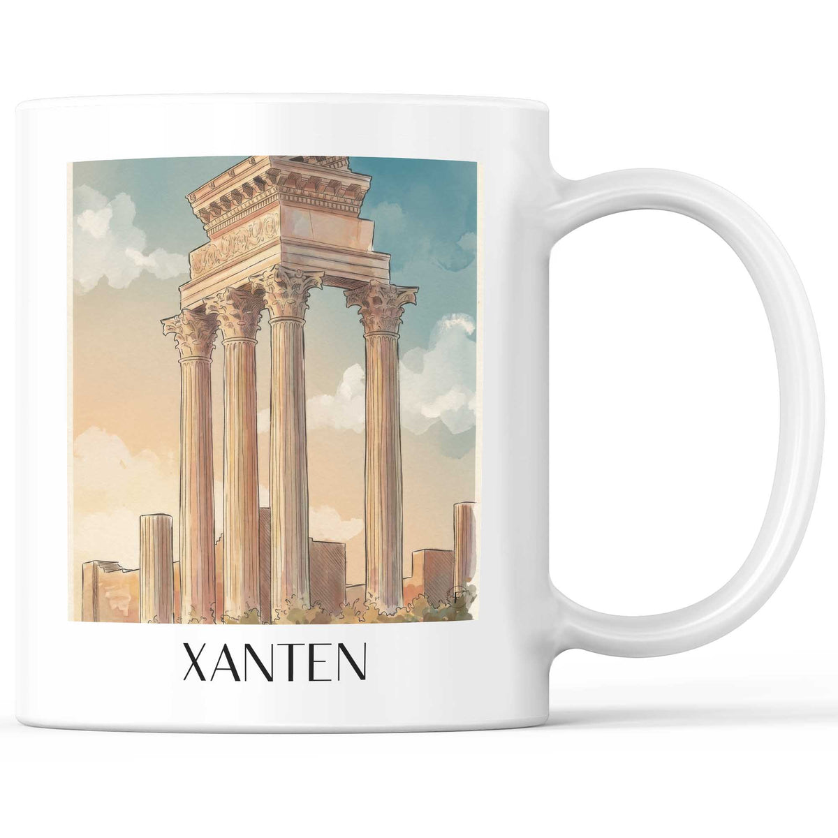 xanten-römerpark--deutschland-kaffeebecher-aquarell