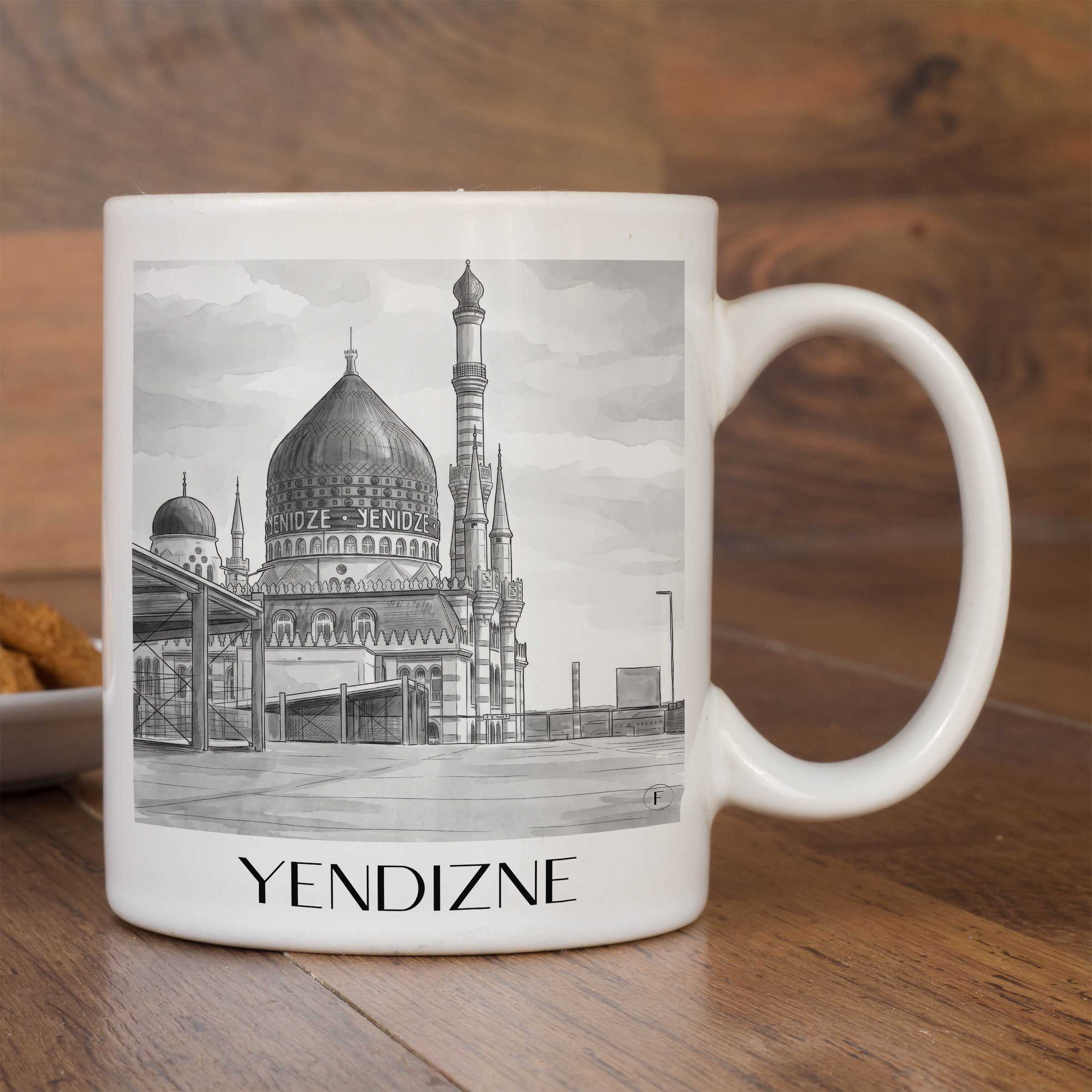 yendizne-dresden-deutschland-kaffeebecher-aquarell-schwarz-weiss