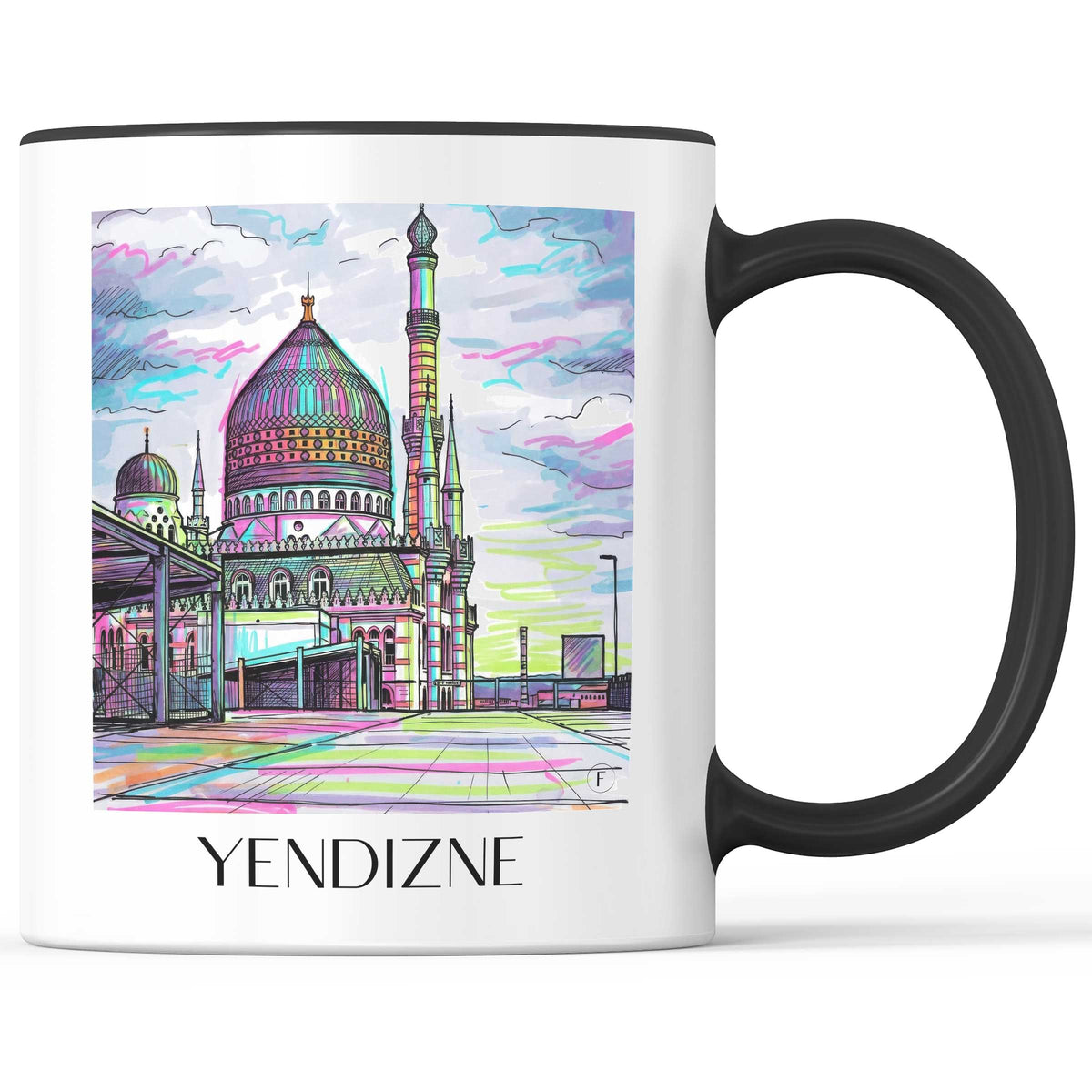 Yendizne Kaffeebecher - Dresden - Deutschland Becher - Kaffeetasse im Tag Graffiti Stil - favplace