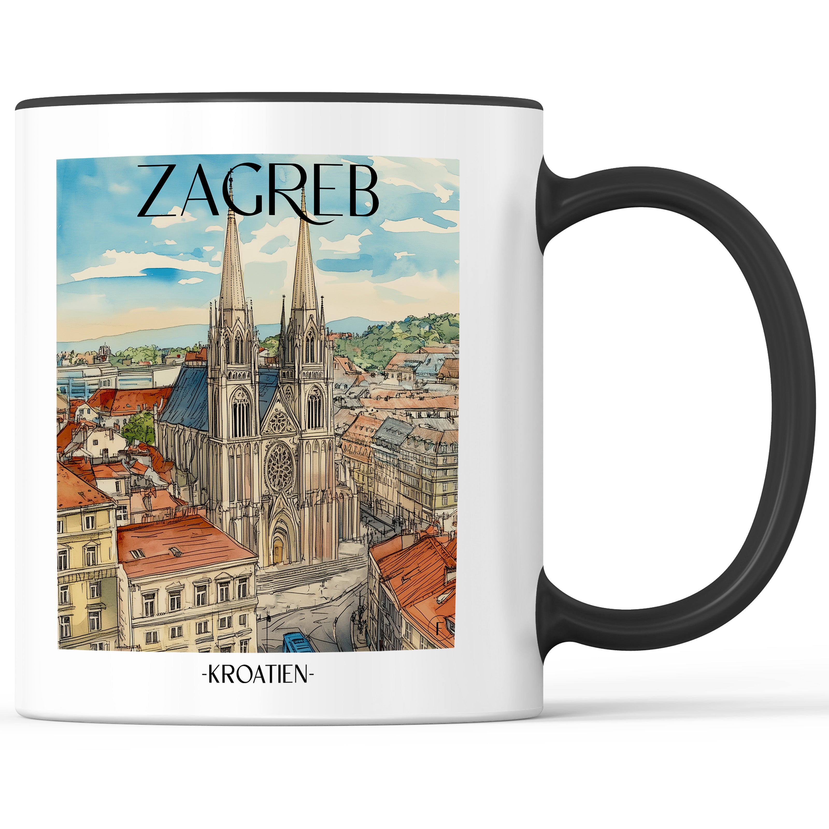 zagreb-kroatien-einkaufstasche-aquarell