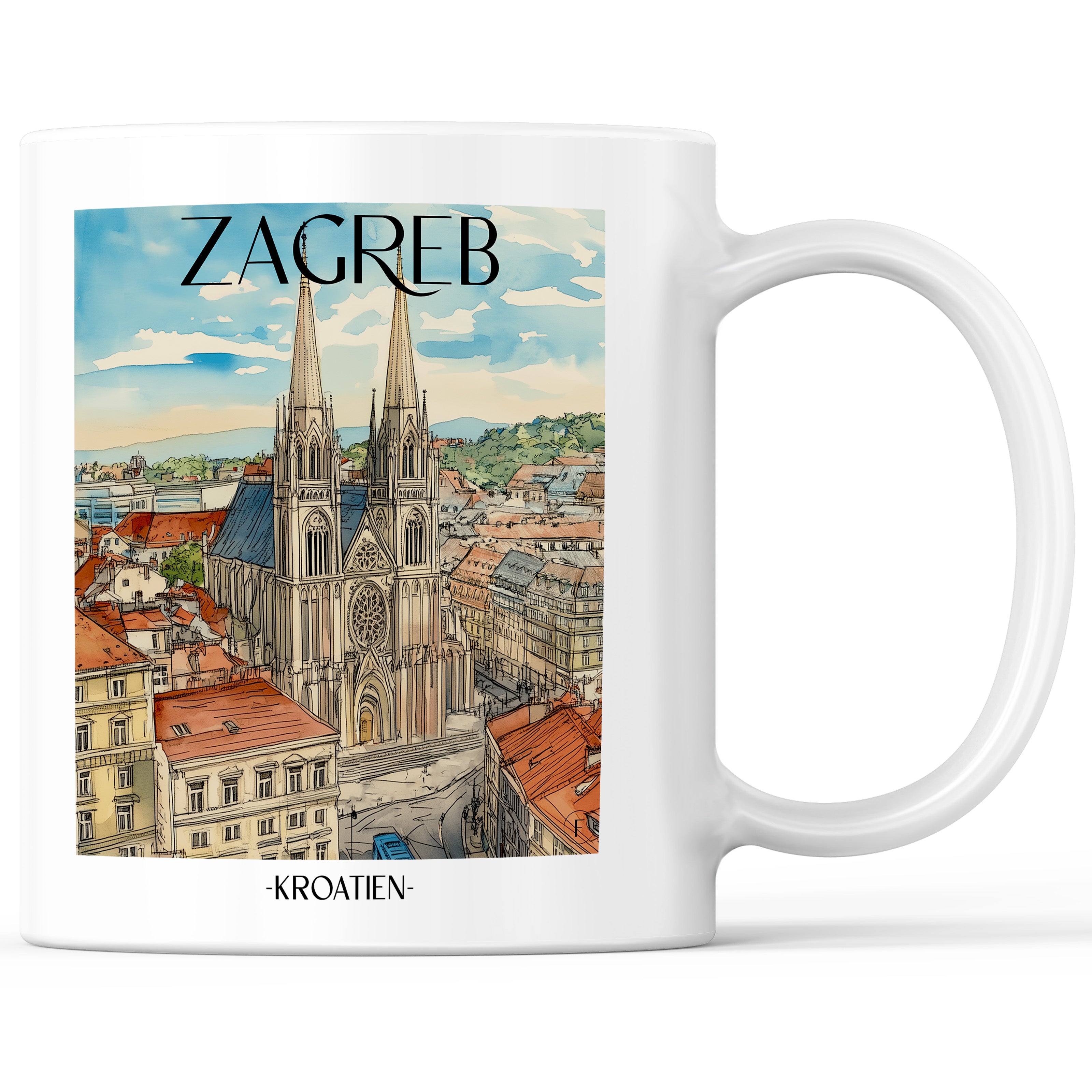 zagreb-kroatien-einkaufstasche-aquarell
