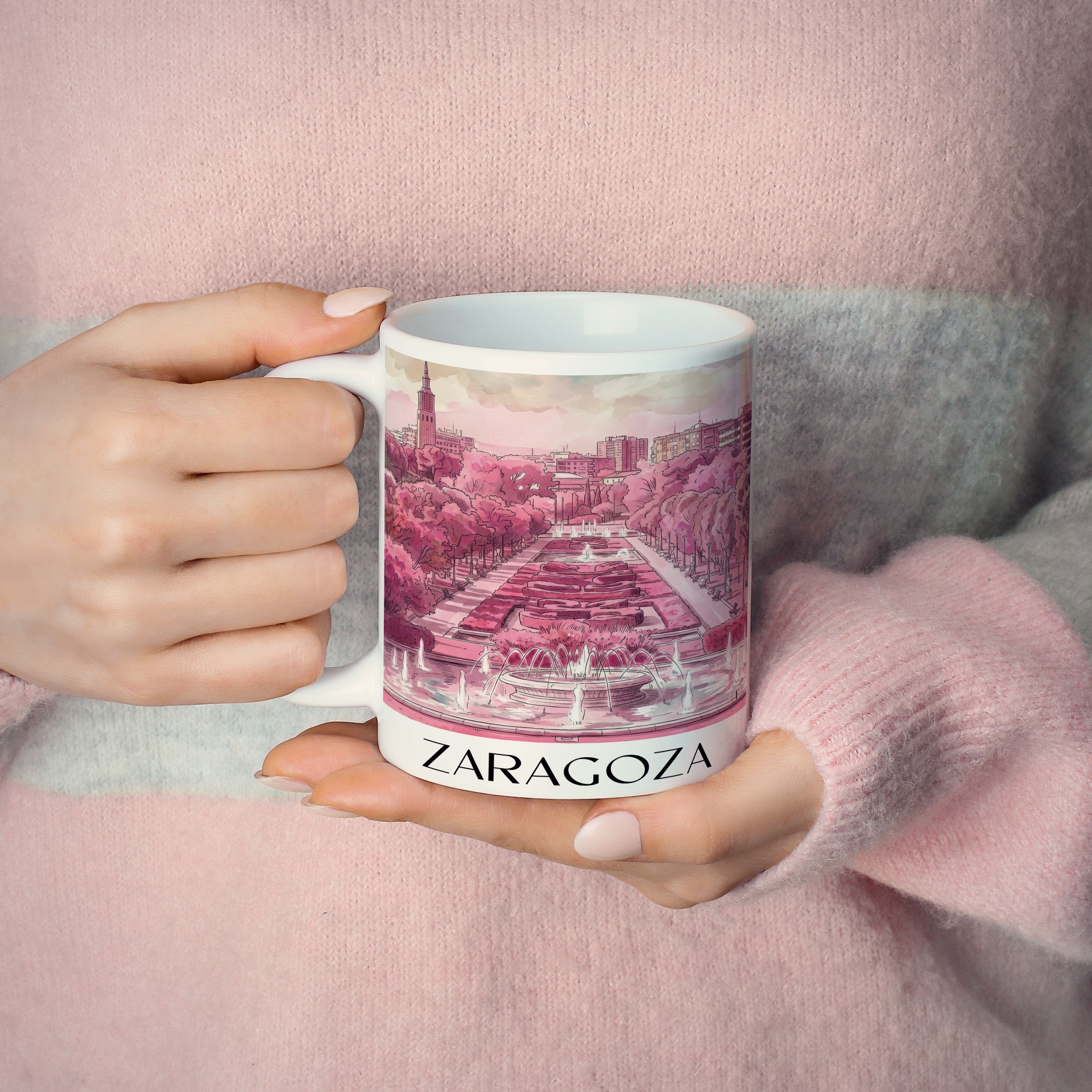 zaragoza-spanien-spanien-und-spanien-kaffeebecher-aquarell-pink-rosa