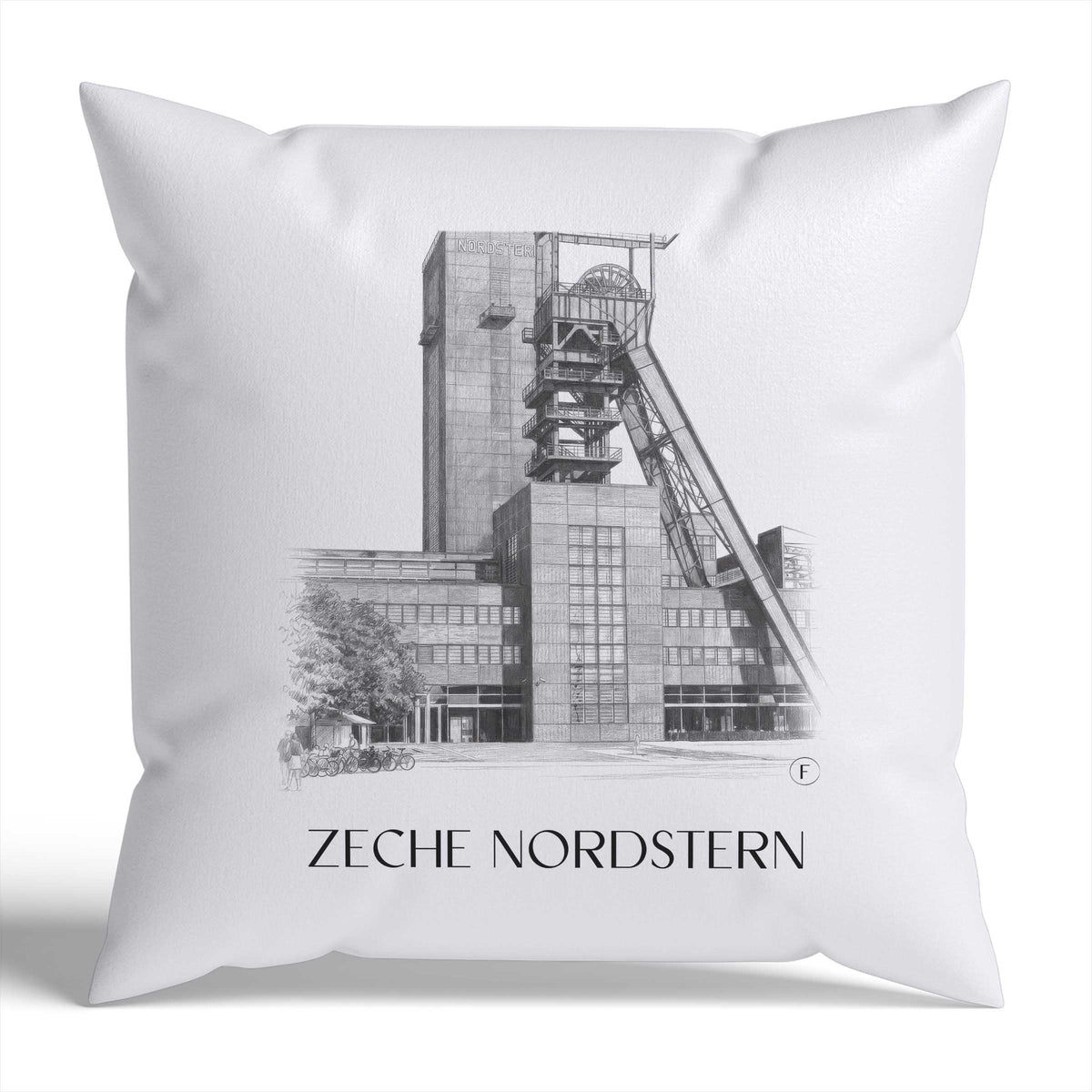 zeche-nordstern-gelsenkirchen-deutschland-kissenbezug-bleistift-zeichnung-drawing