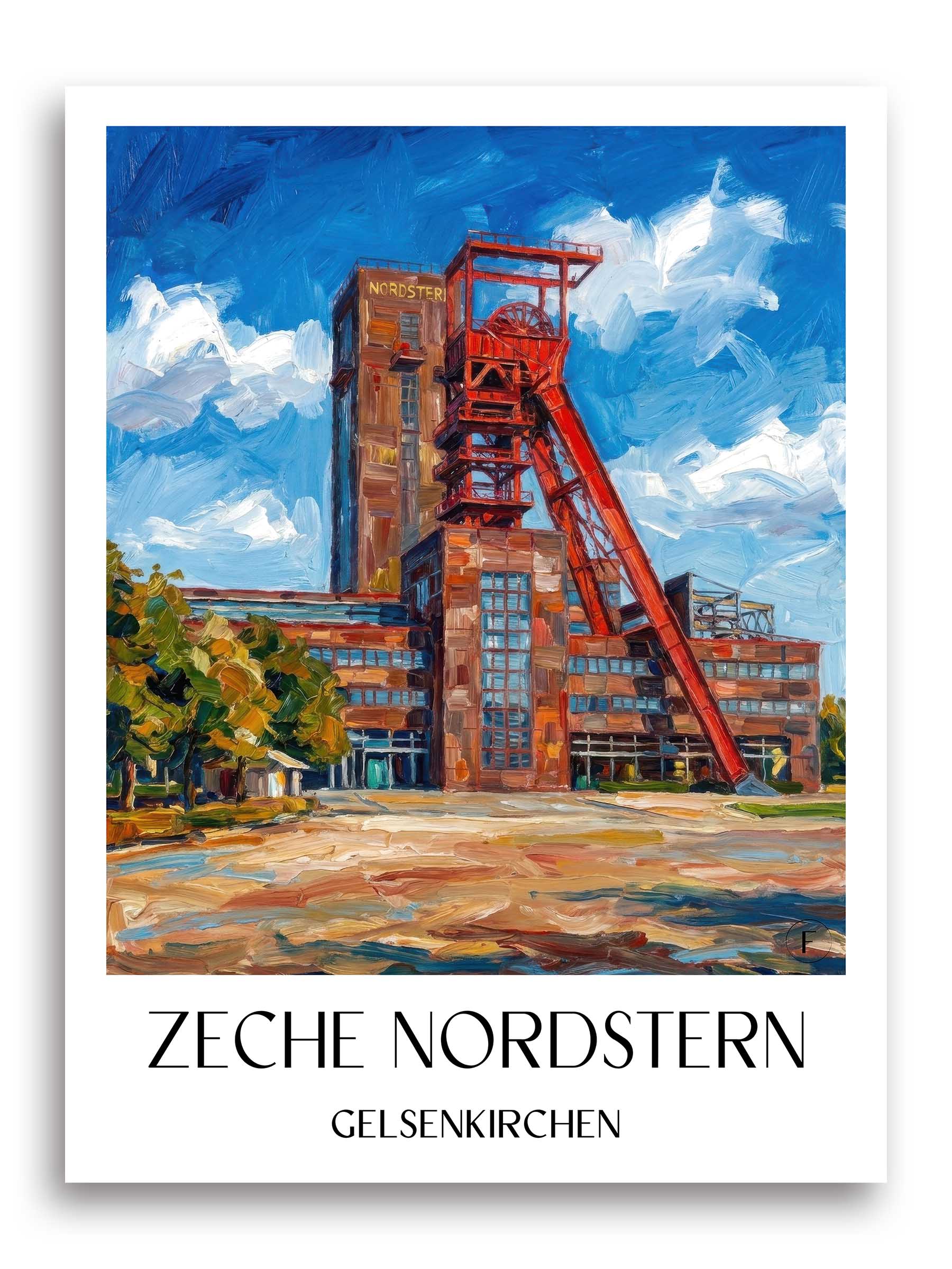 zeche-nordstern-gelsenkirchen-deutschland-poster-oil-painting-oelgemaelde