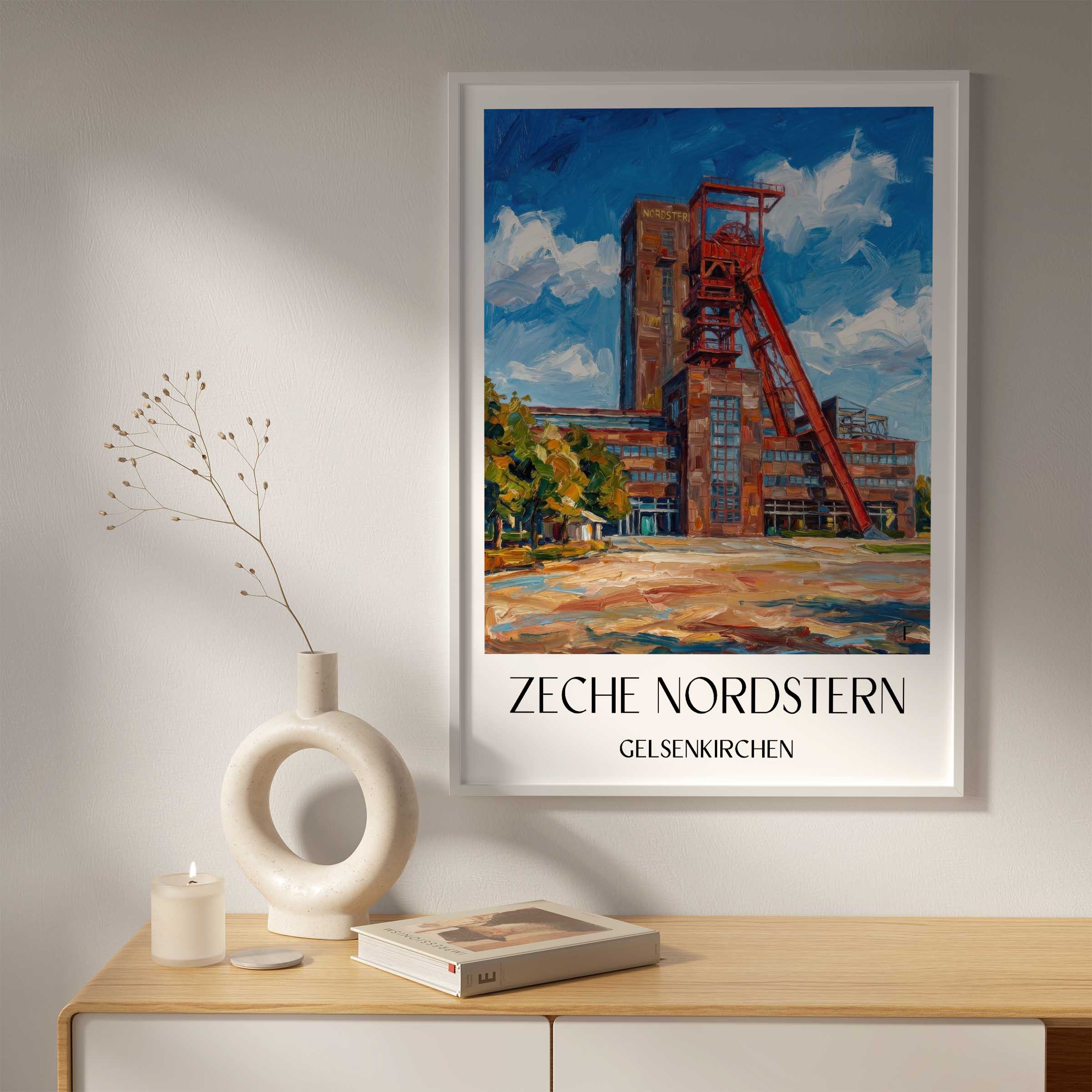 zeche-nordstern-gelsenkirchen-deutschland-poster-oil-painting-oelgemaelde