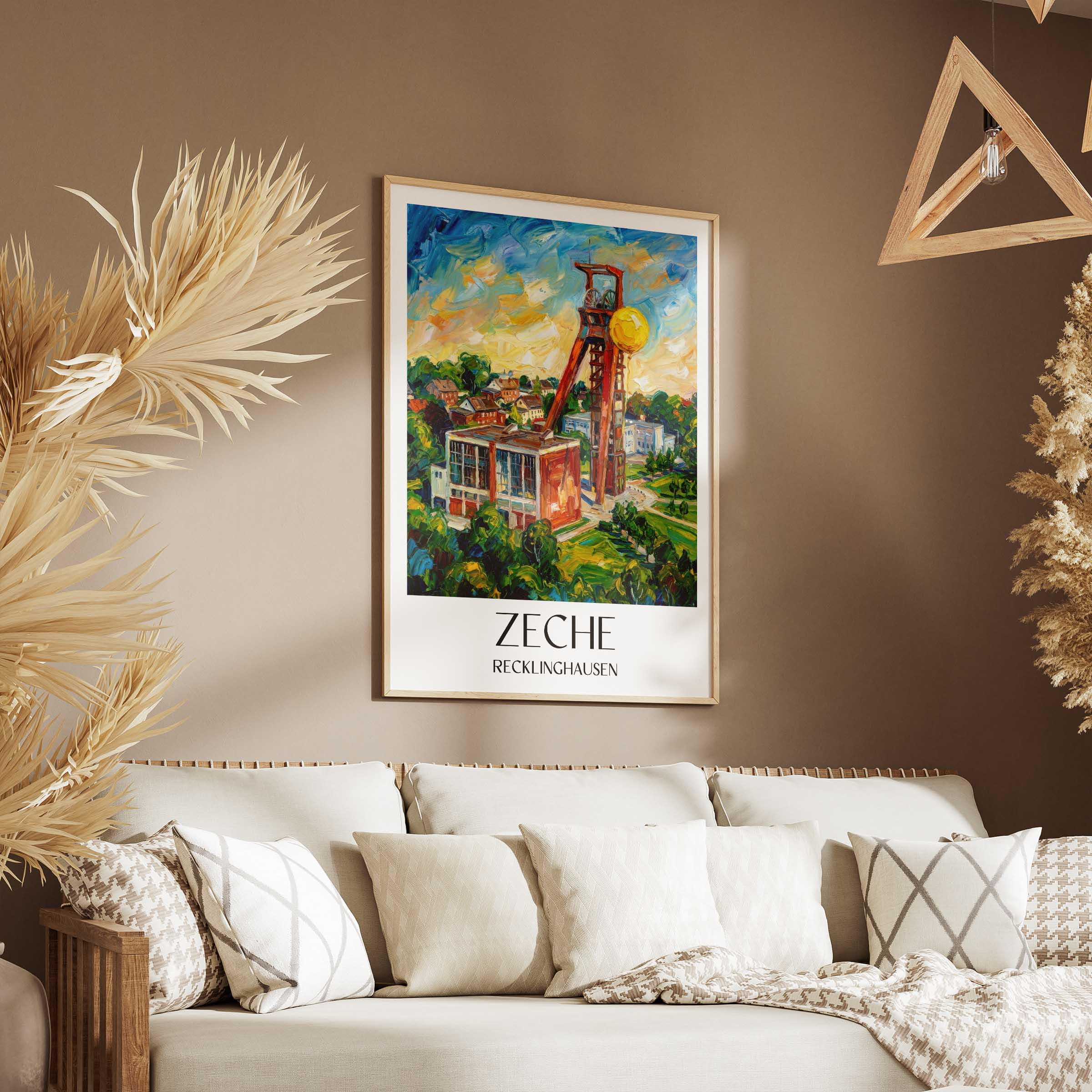 zeche-recklinghausen-deutschland-poster-oil-painting-oelgemaelde