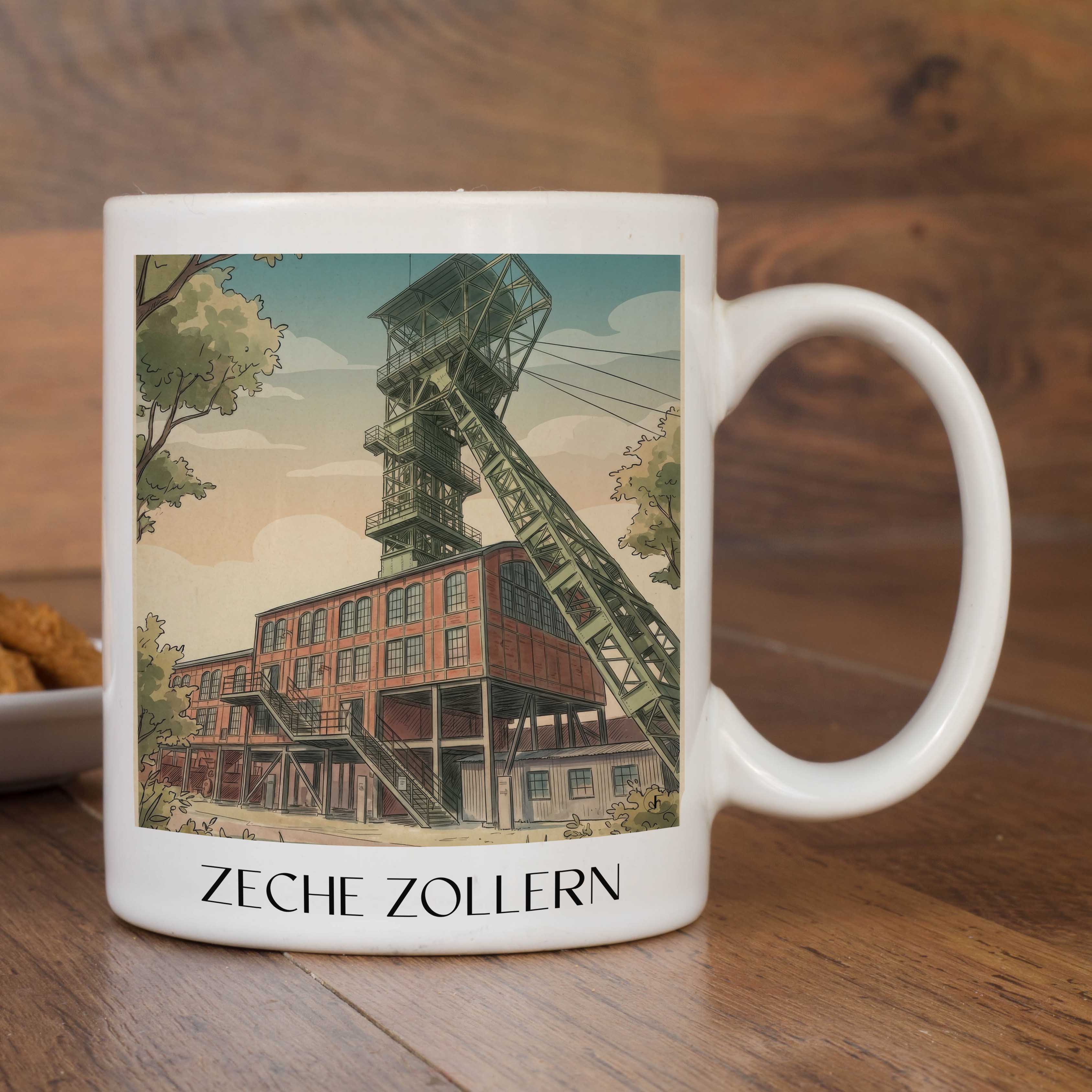 zeche-zollern-dortmund-deutschland-kaffeebecher-aquarell