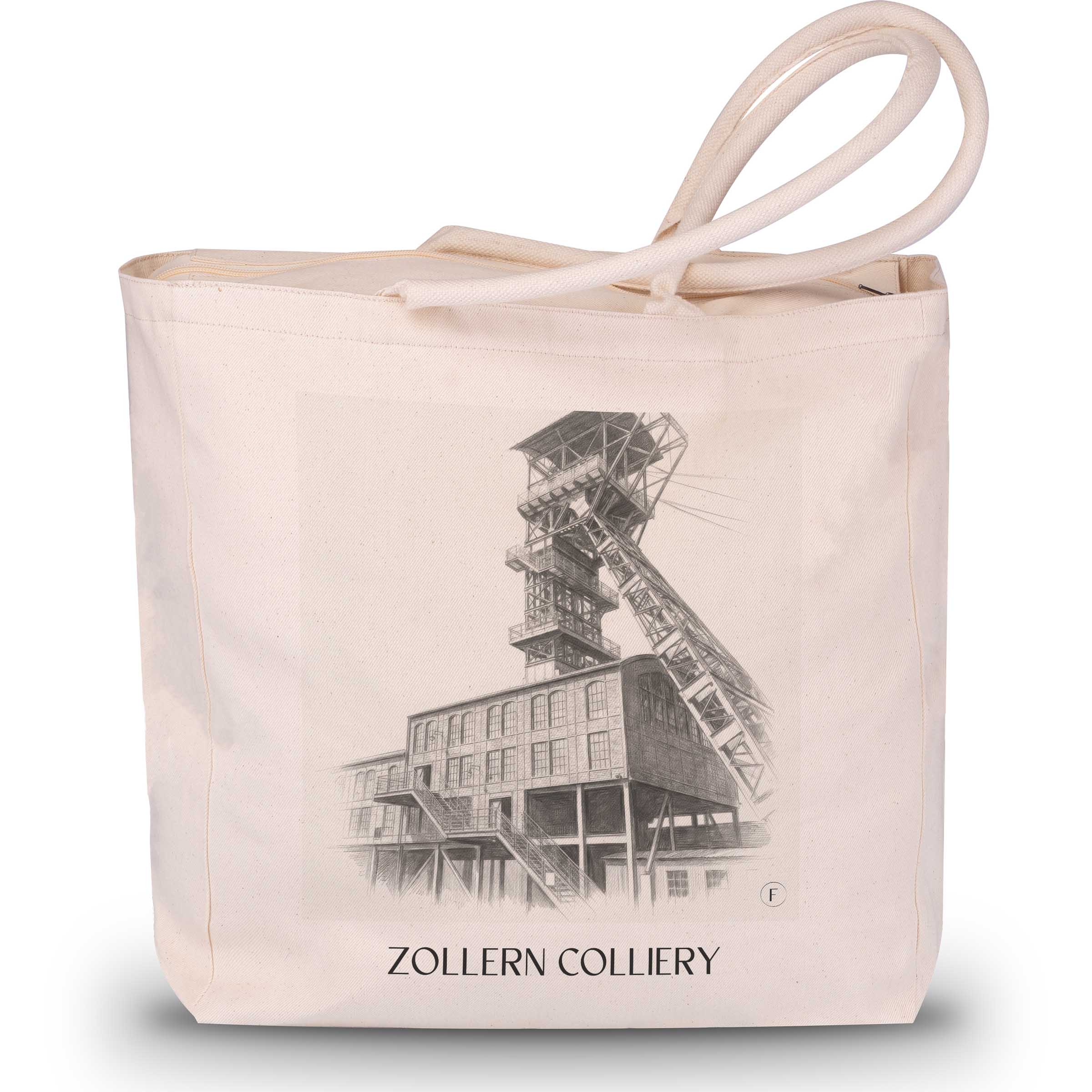 Zeche Zollern Shopping Tasche - Dortmund - Deutschland Tote Bag - Einkaufstasche im Zeichnung Stil
