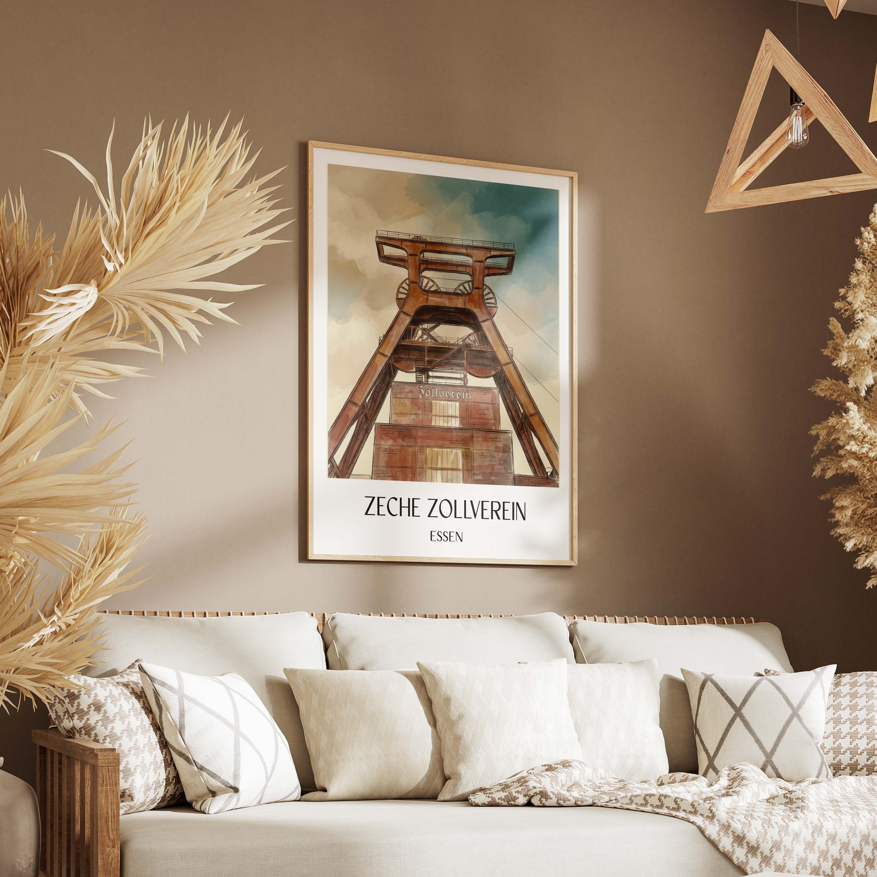 zeche-zollverein-essen-deutschland-poster-aquarell