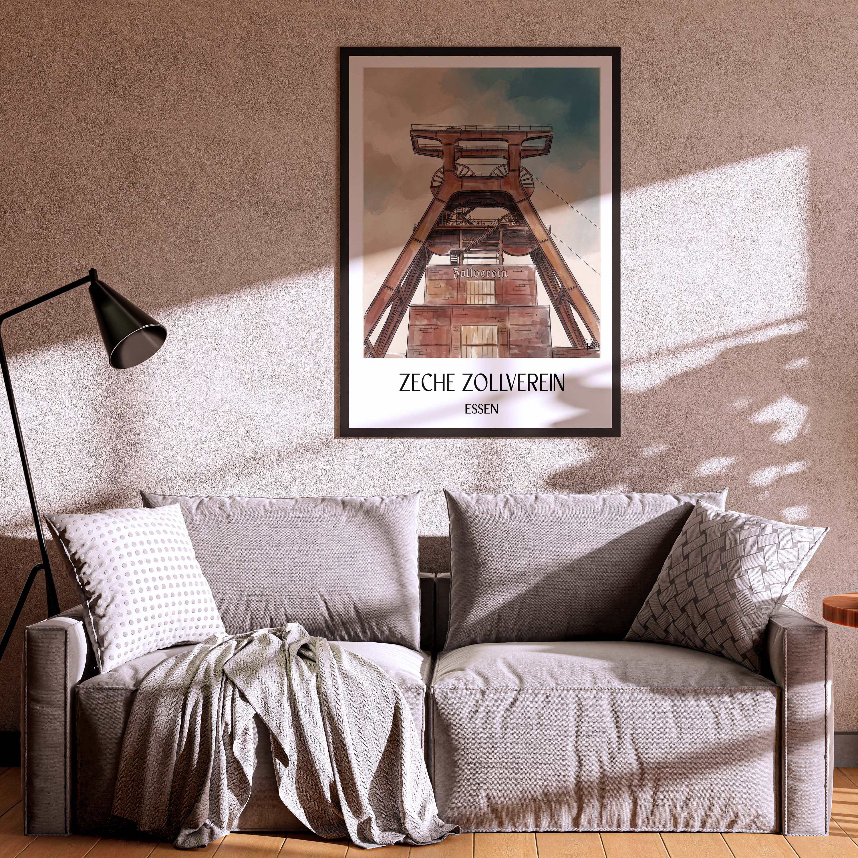 zeche-zollverein-essen-deutschland-poster-aquarell