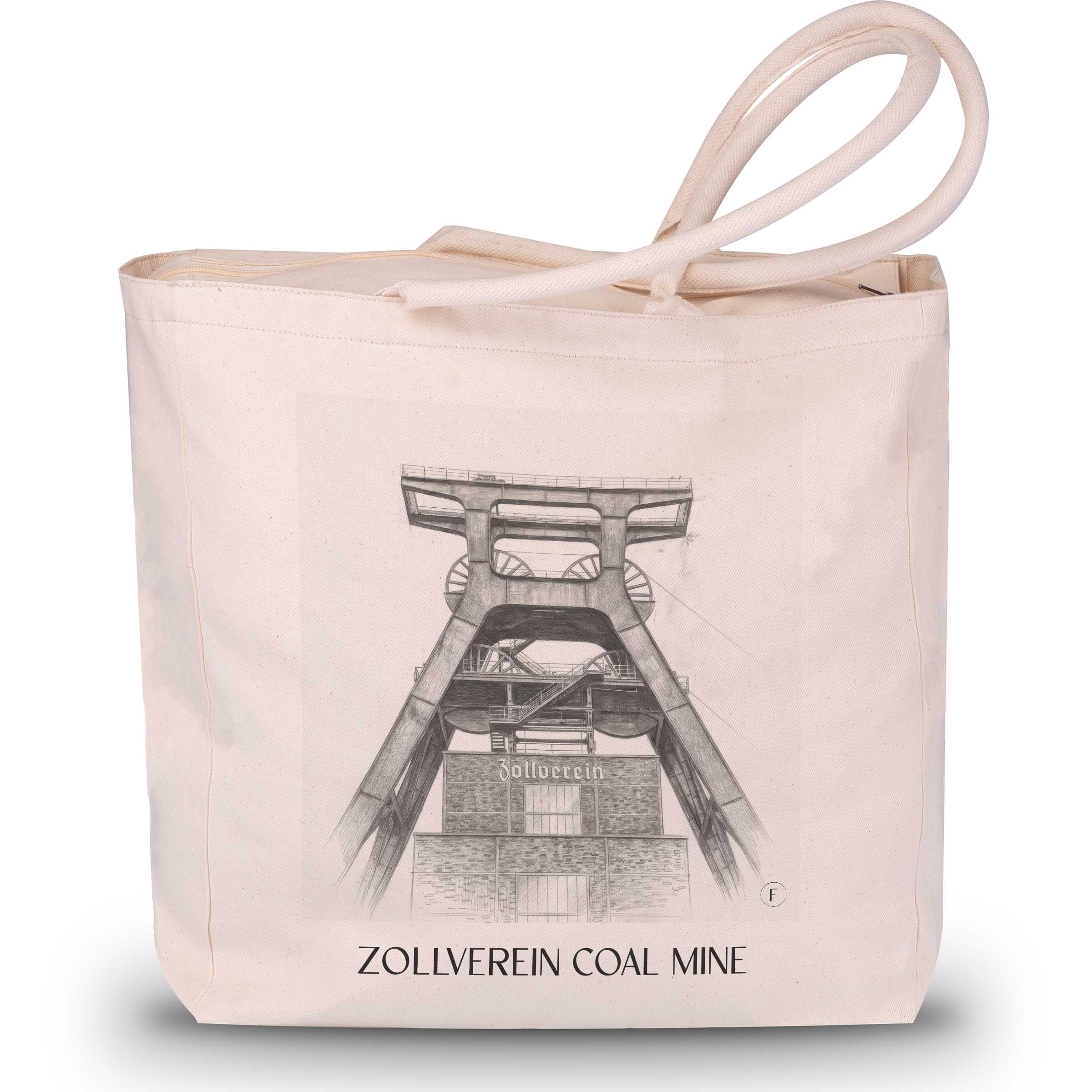 Zeche Zollverein Shopping Tasche - Essen - Deutschland Tote Bag - Einkaufstasche im Zeichnung Stil