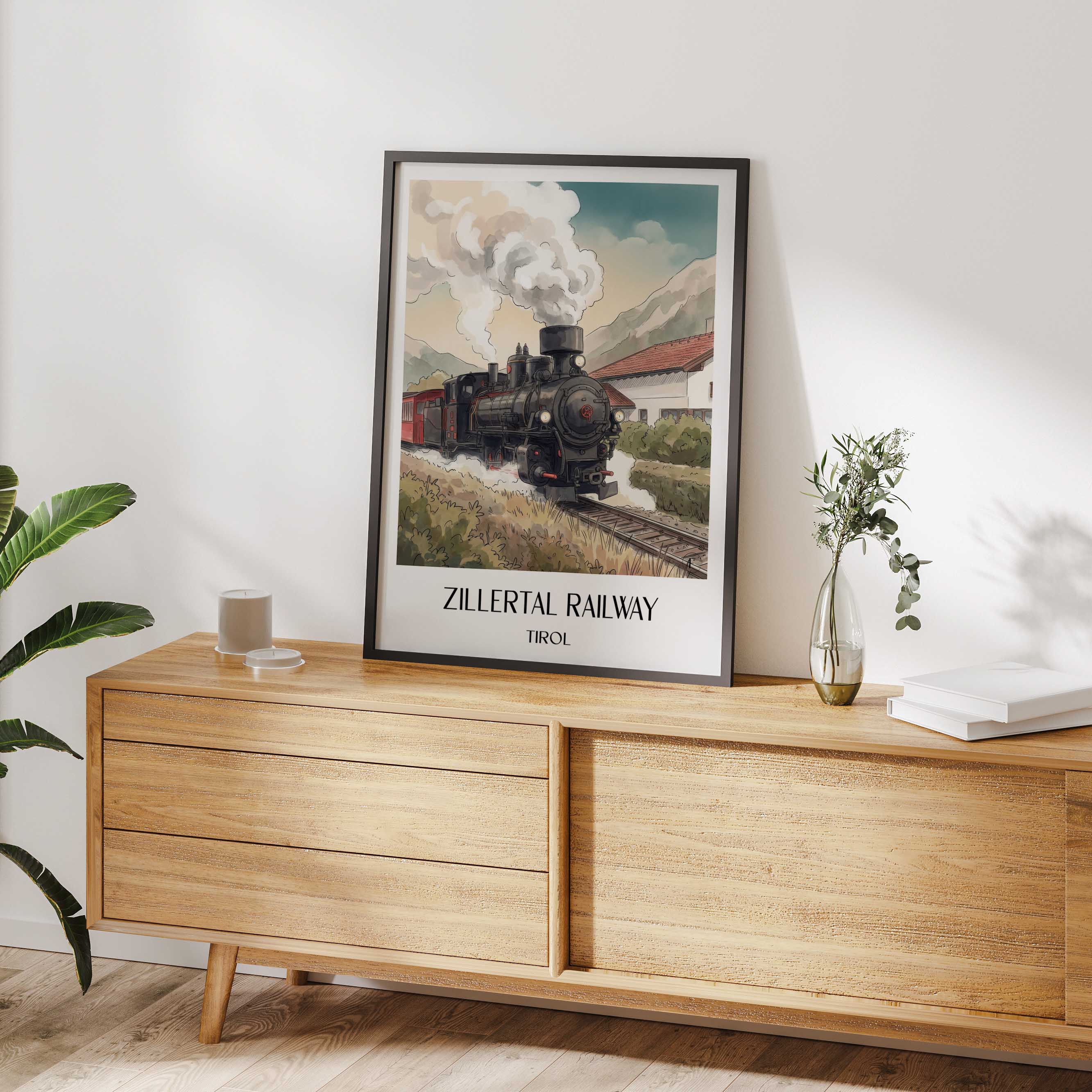 zillertalbahn-tirol-österreich-poster-aquarell
