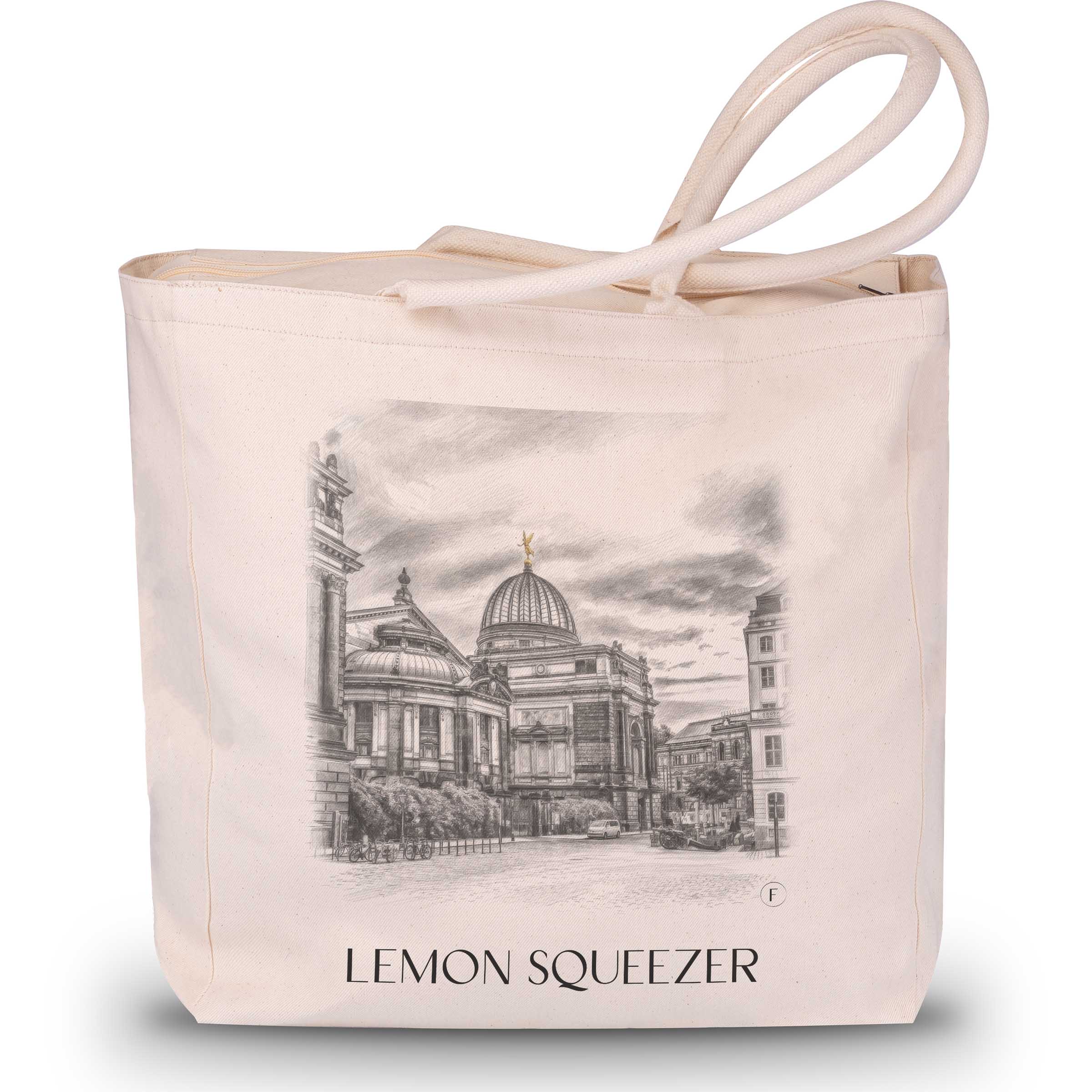 Zitronenpresse Shopping Tasche - Dresden - Deutschland Tote Bag - Einkaufstasche im Zeichnung Stil
