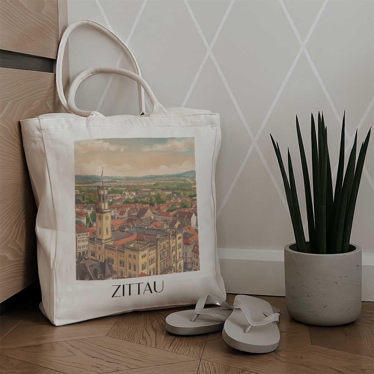 zittau-oberlausitz-deutschland-einkaufstasche-aquarell