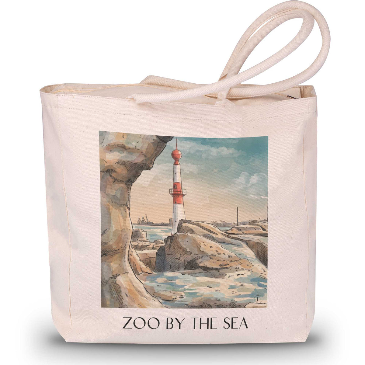 Zoo am Meer Shopping Tasche - Bremerhaven - Deutschland Tote Bag - Einkaufstasche im Aquarell Stil - favplace