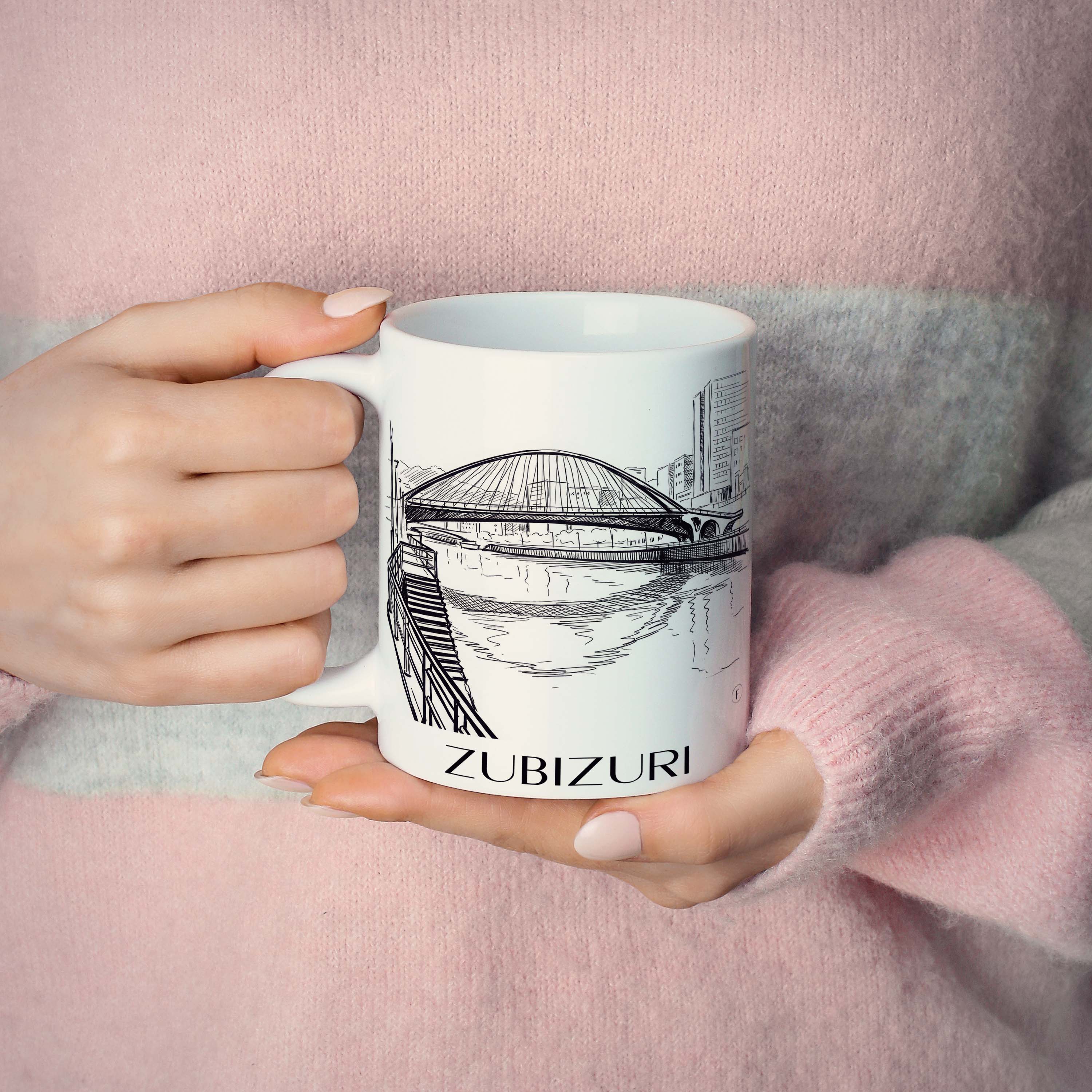 zubizuri-bilbao-spanien-kaffeebecher-skizze