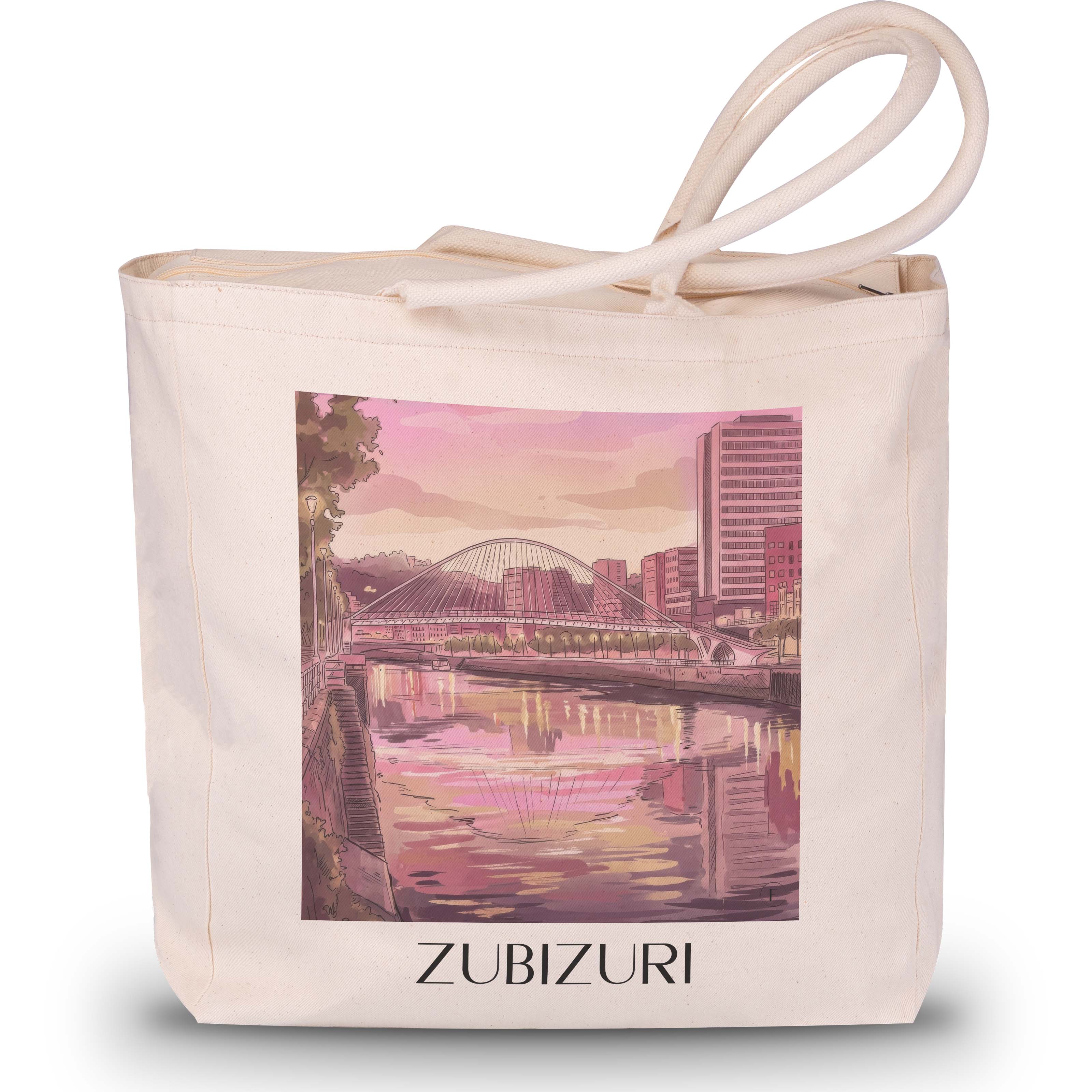 zubizuri-bilbao-spanien-einkaufstasche-aquarell-pink-rosa