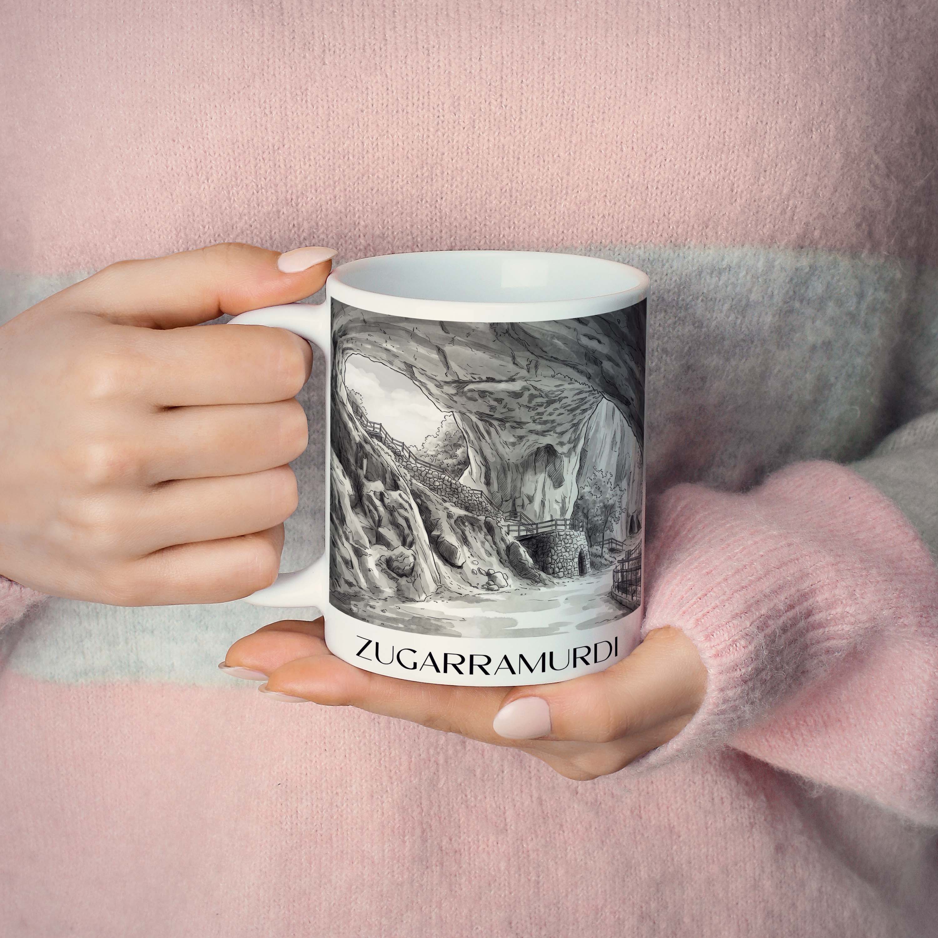 zugarramurdi-spanien-spanien-kaffeebecher-aquarell-schwarz-weiss