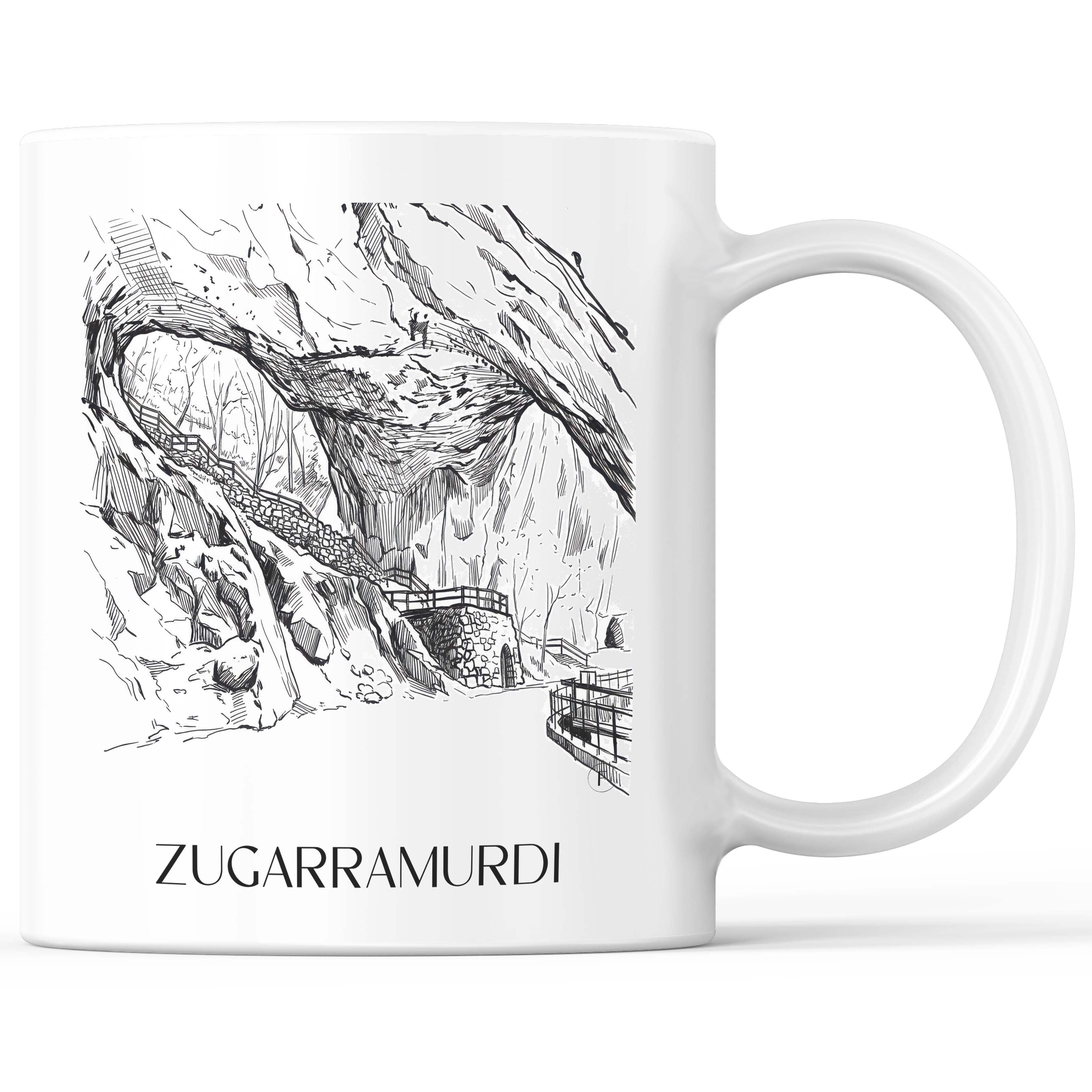 Zugarramurdi Kaffeebecher - Spanien - Spanien Becher - Kaffeetasse im Skizze Stil - favplace
