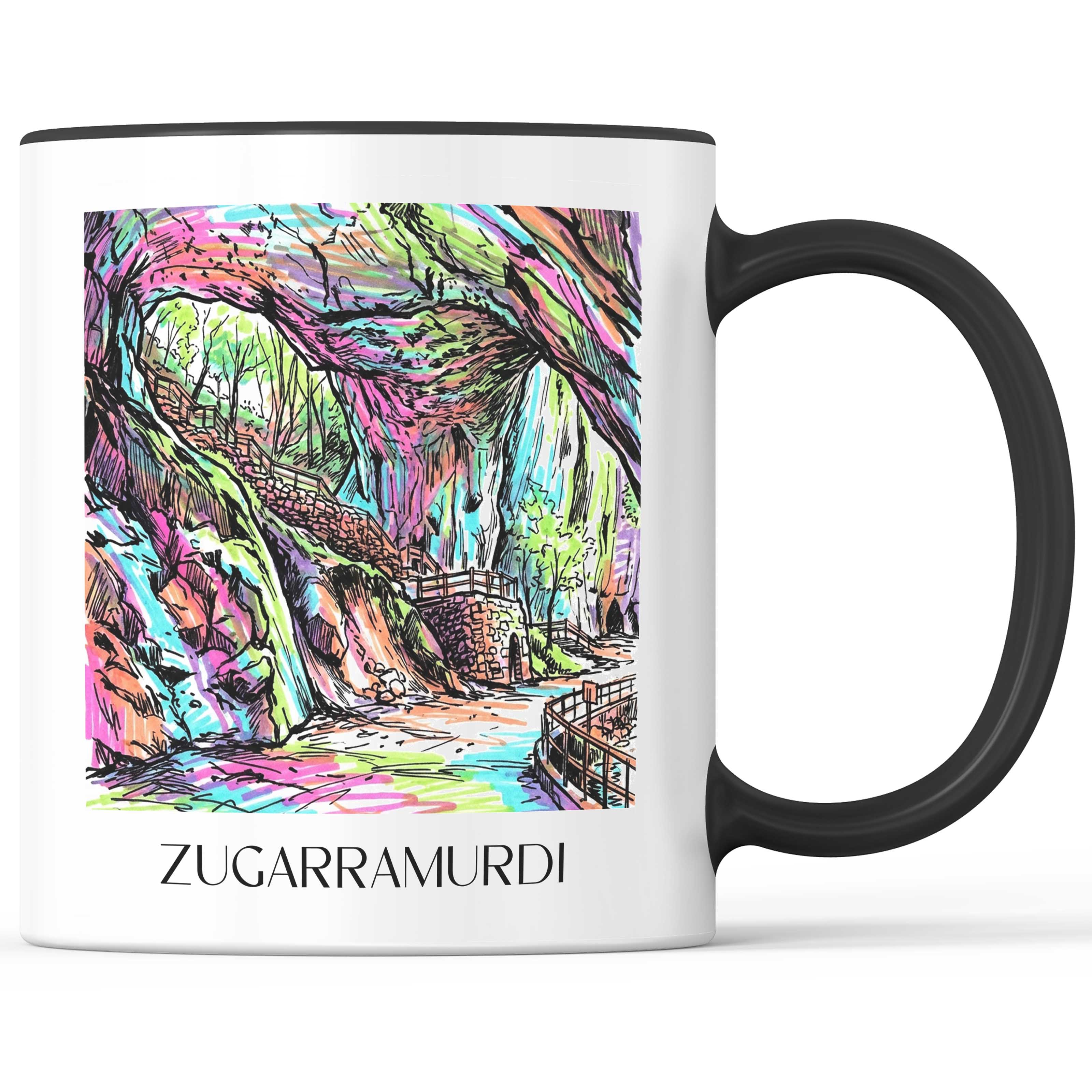 Zugarramurdi Kaffeebecher - Spanien - Spanien Becher - Kaffeetasse im Tag Graffiti Stil - favplace
