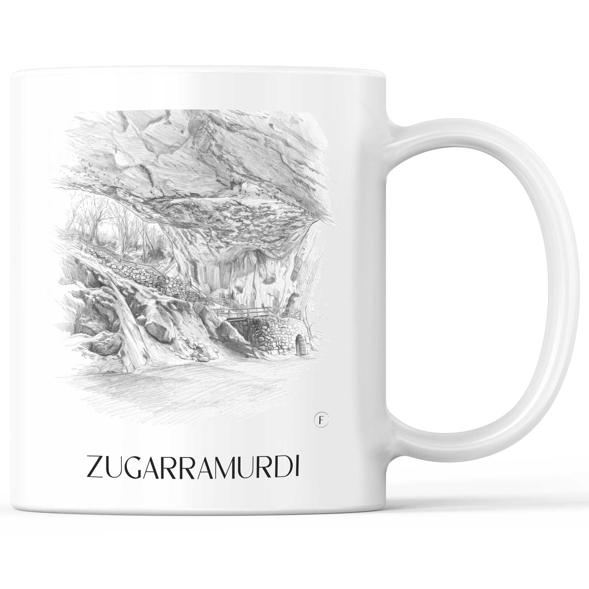 Zugarramurdi Kaffeebecher - Spanien - Spanien Becher - Kaffeetasse im Zeichnung Stil - favplace