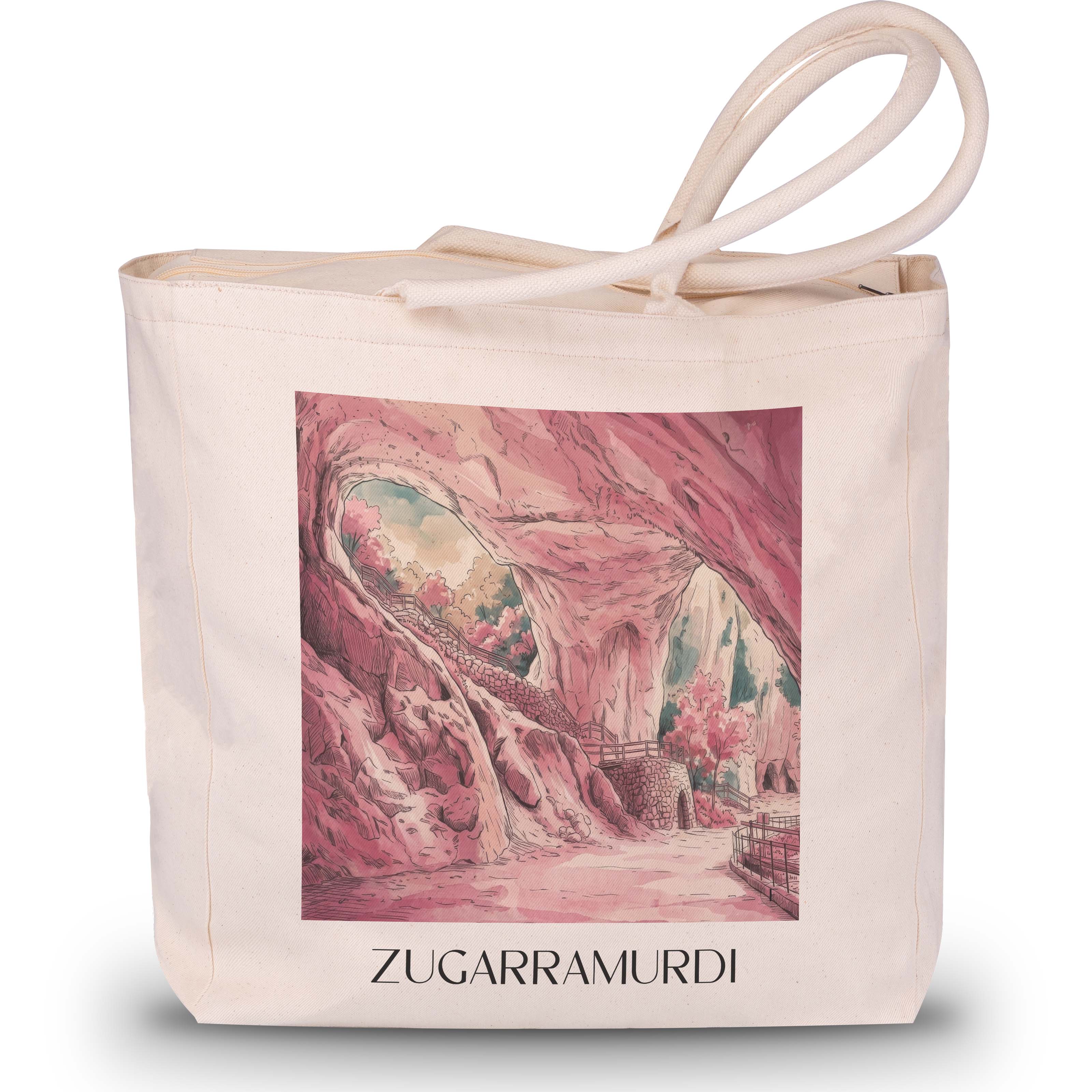 zugarramurdi-spanien-spanien-einkaufstasche-aquarell-pink-rosa