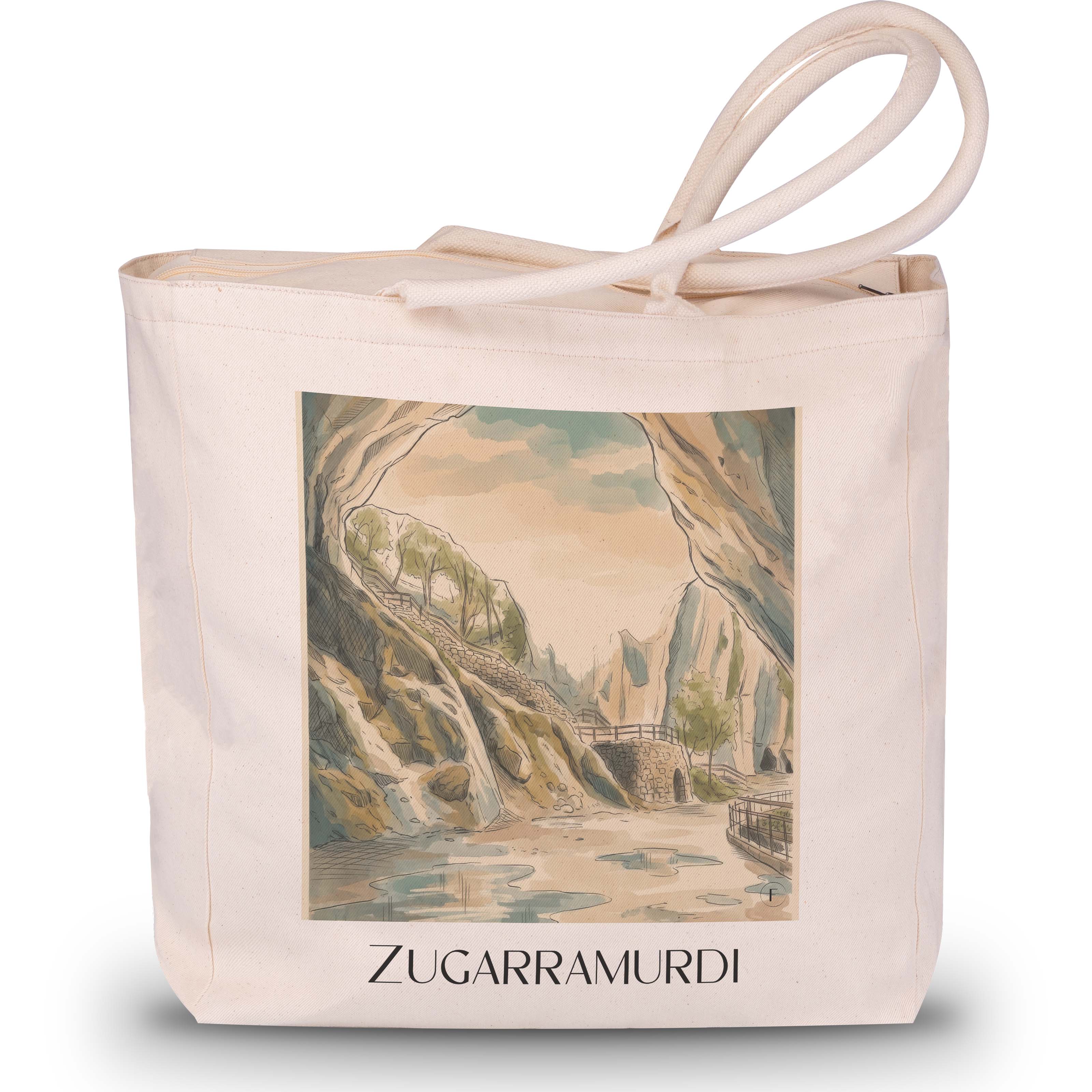 Zugarramurdi Shopping Tasche - Spanien - Spanien Tote Bag - Einkaufstasche im Aquarell Stil - favplace