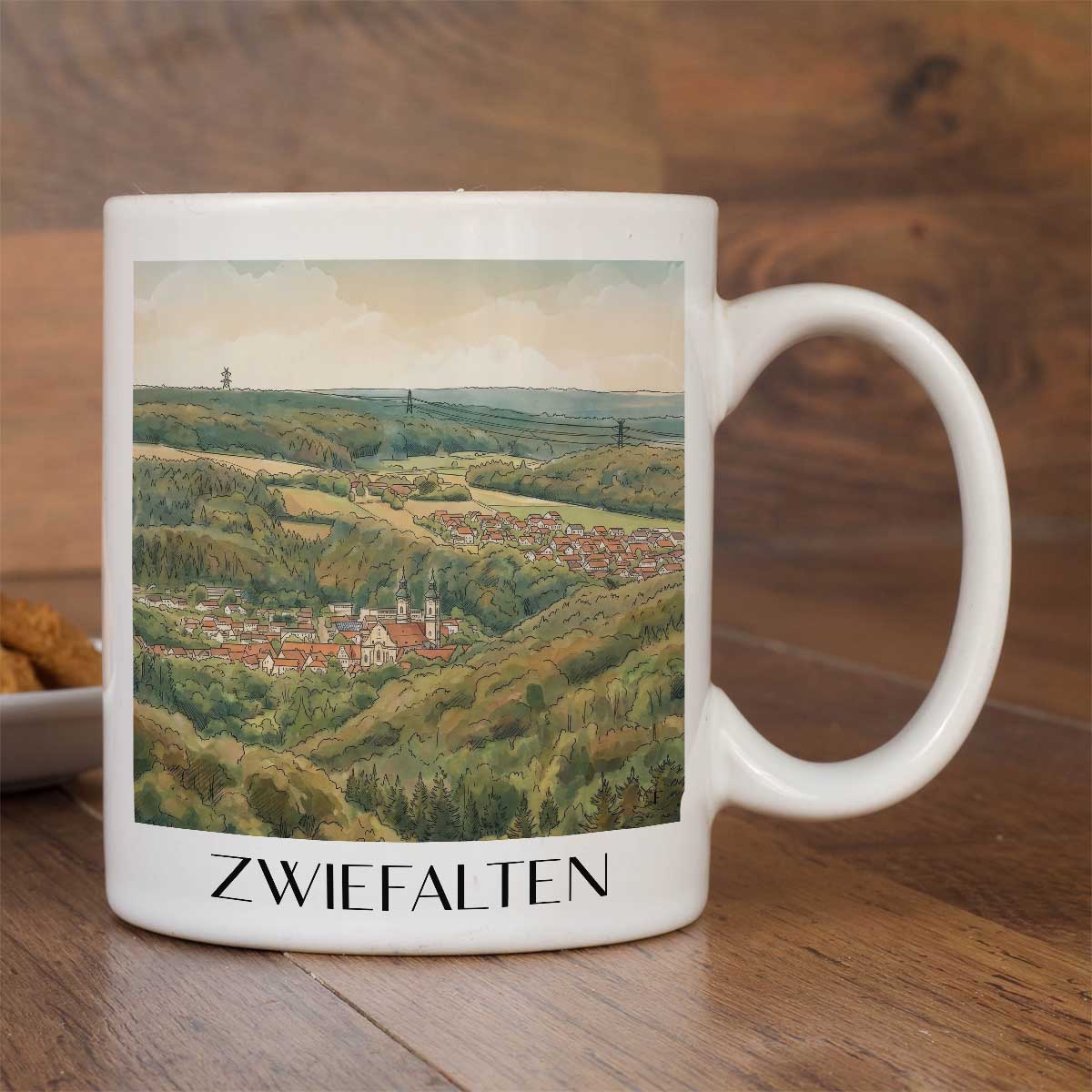 zwiefalten-schwäbische-alb-deutschland-kaffeebecher-aquarell