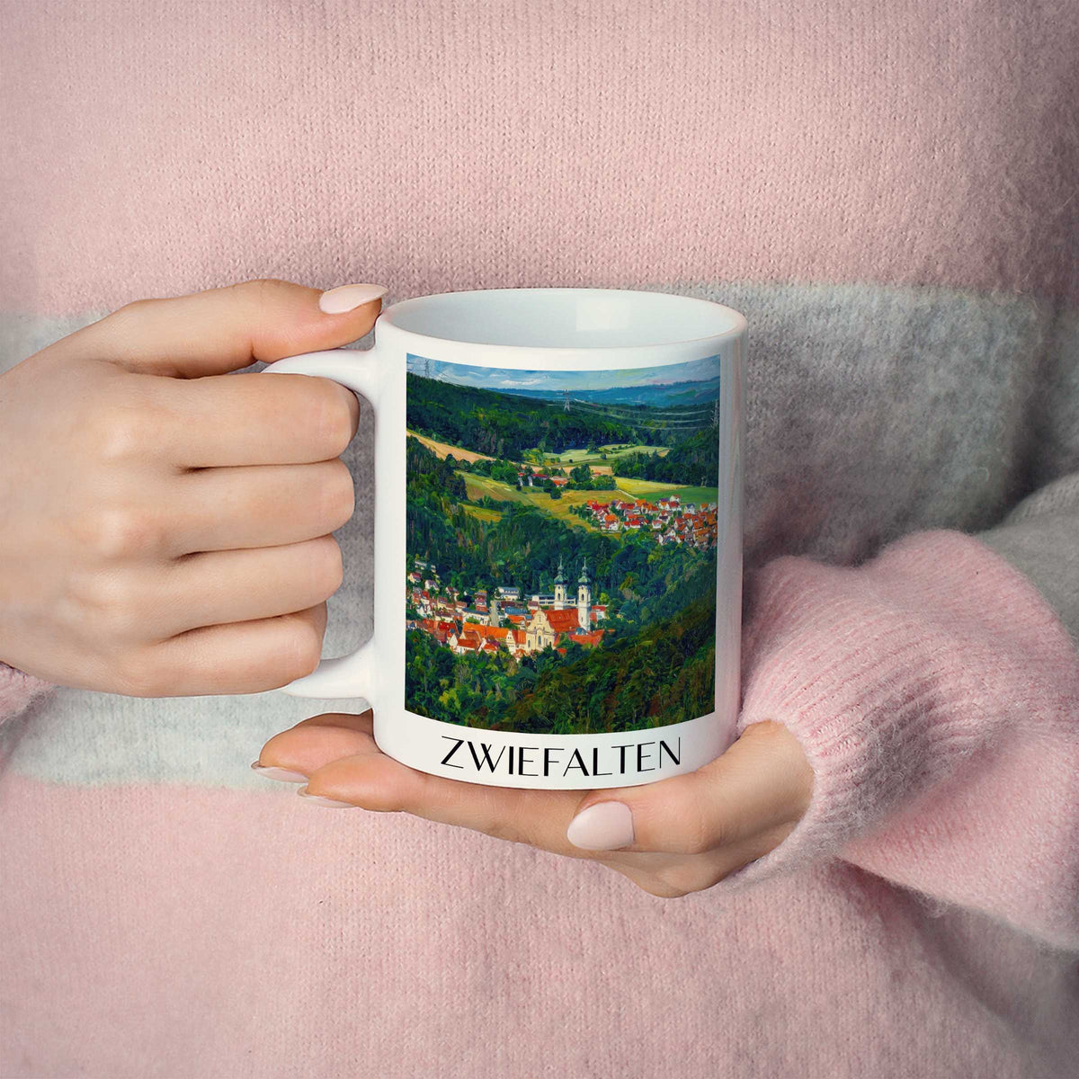 zwiefalten-schwäbische-alb-deutschland-kaffeebecher-oil-painting-oelgemaelde