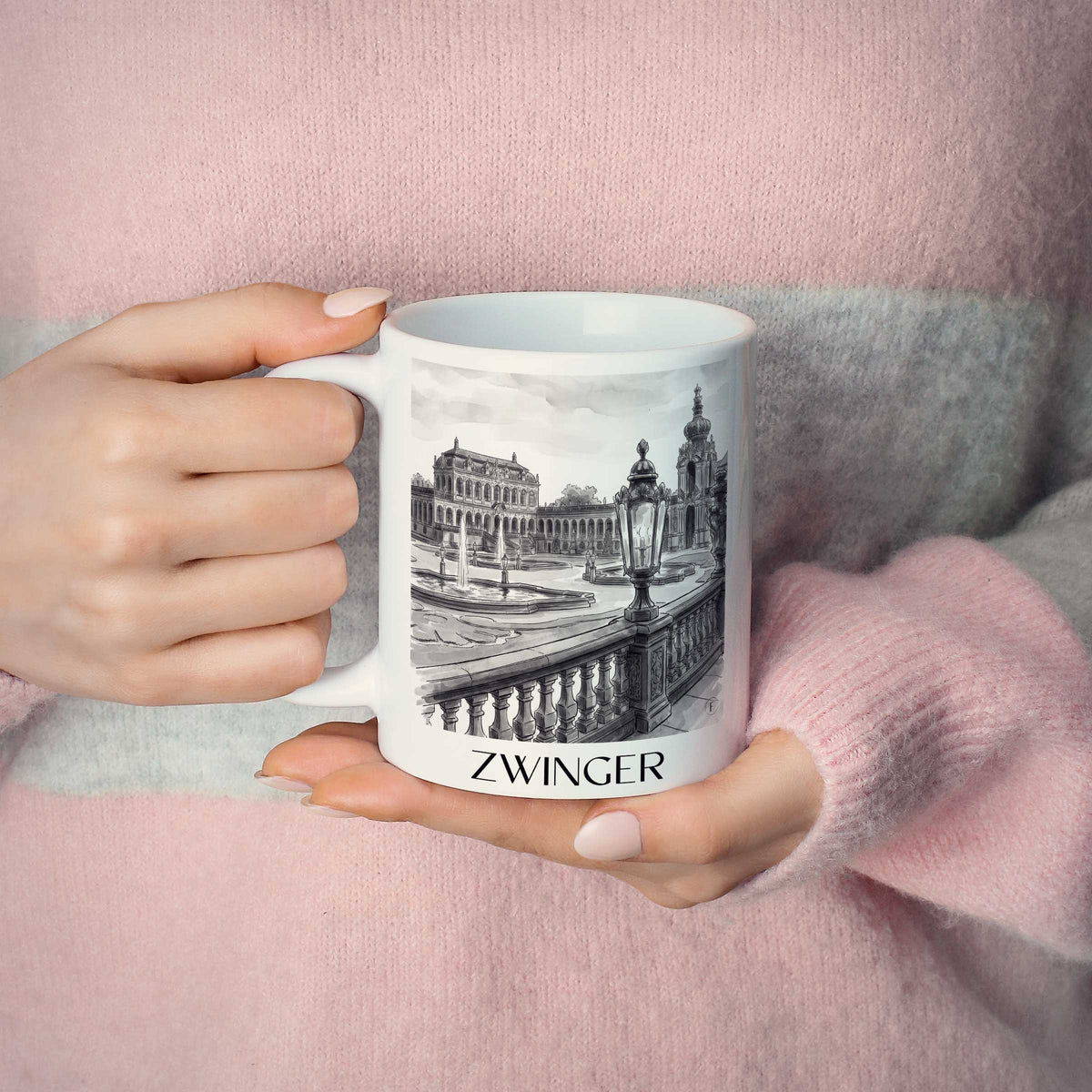 zwinger-dresden-deutschland-kaffeebecher-aquarell-schwarz-weiss