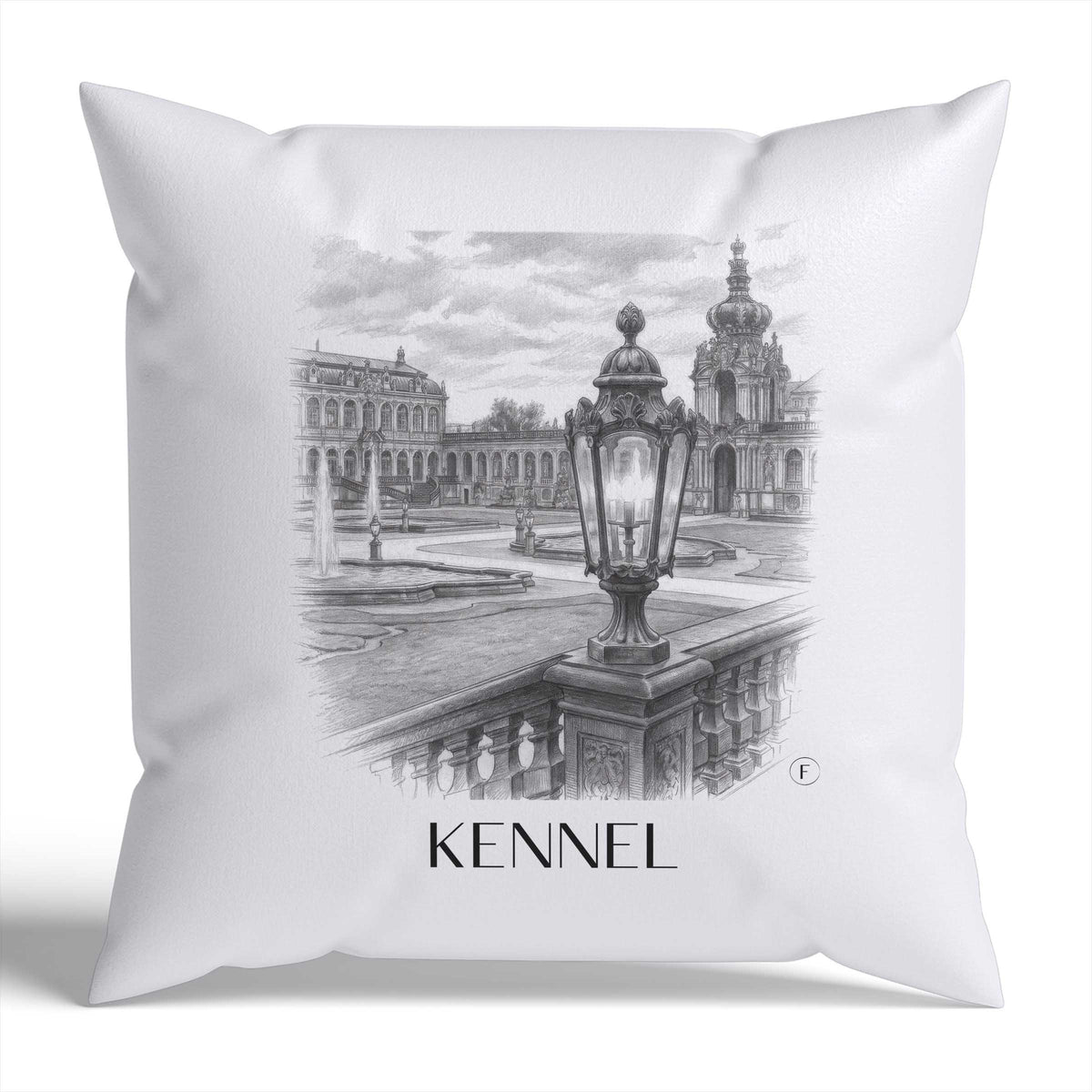 Zwinger Kissenhülle - Zierkissen Bezug - Dresden - Deutschland Kissen bzw. Kissenbezug im Zeichnung Stil - favplace
