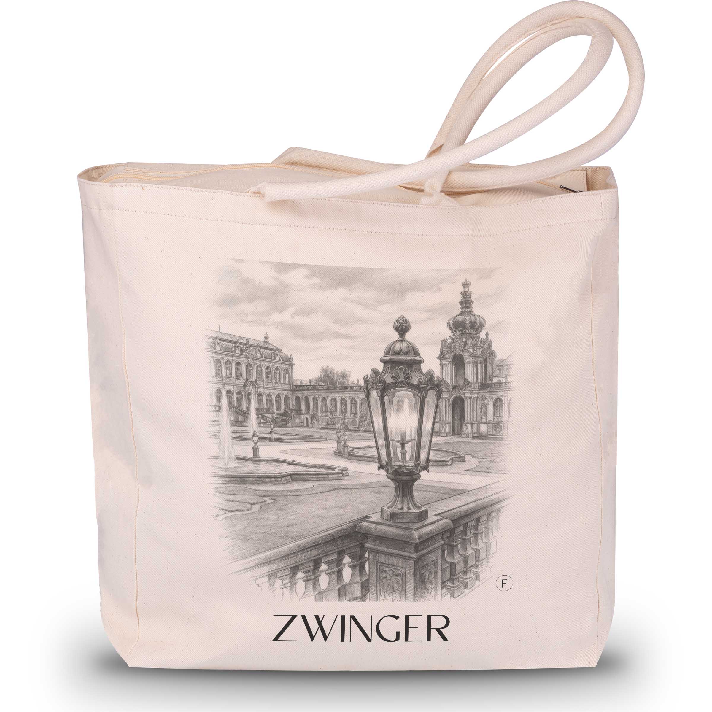 zwinger-dresden-deutschland-einkaufstasche-bleistift-zeichnung-drawing