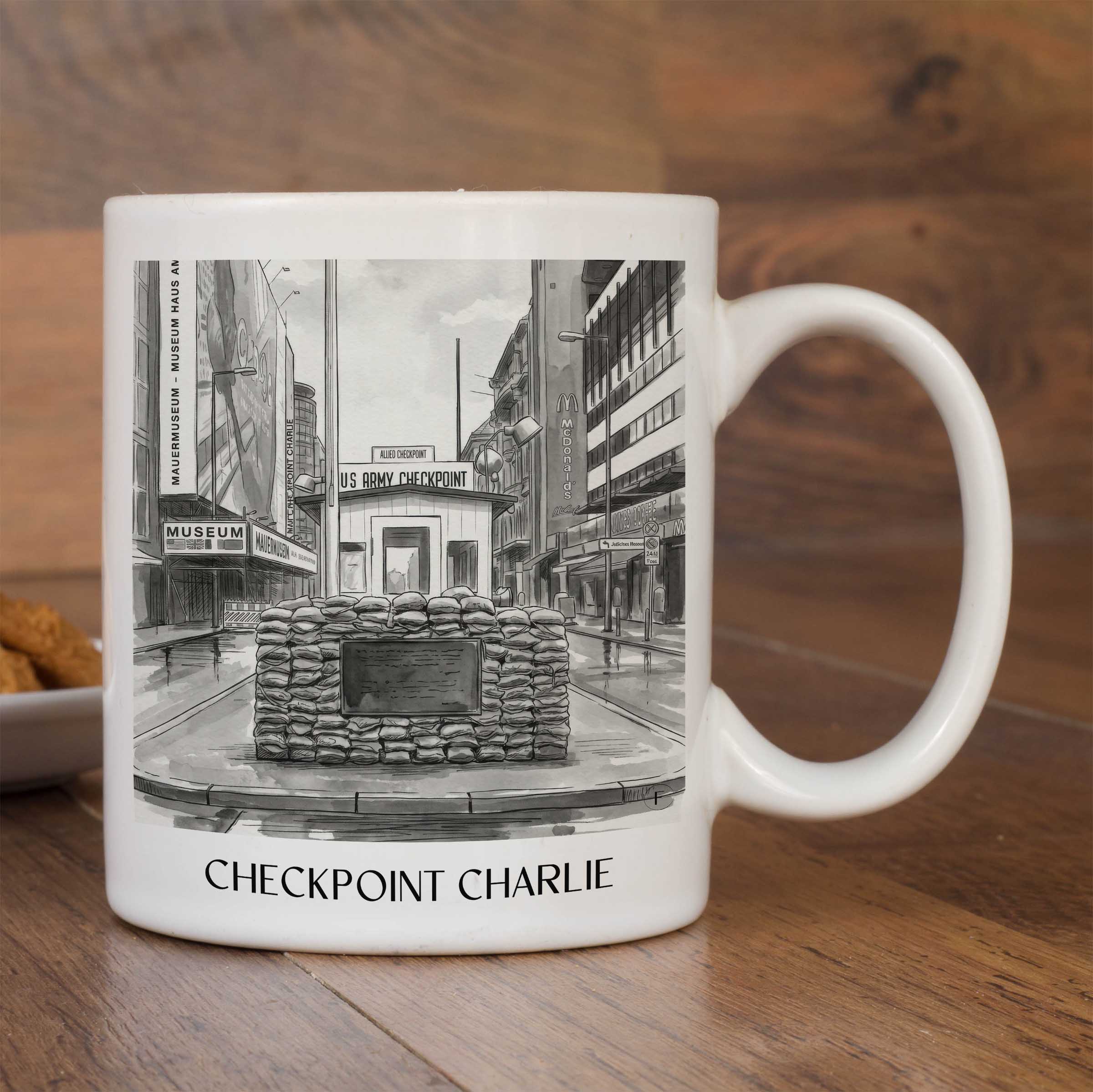 checkpoint-charlie-berlin-deutschland-kaffeebecher-aquarell-schwarz-weiss