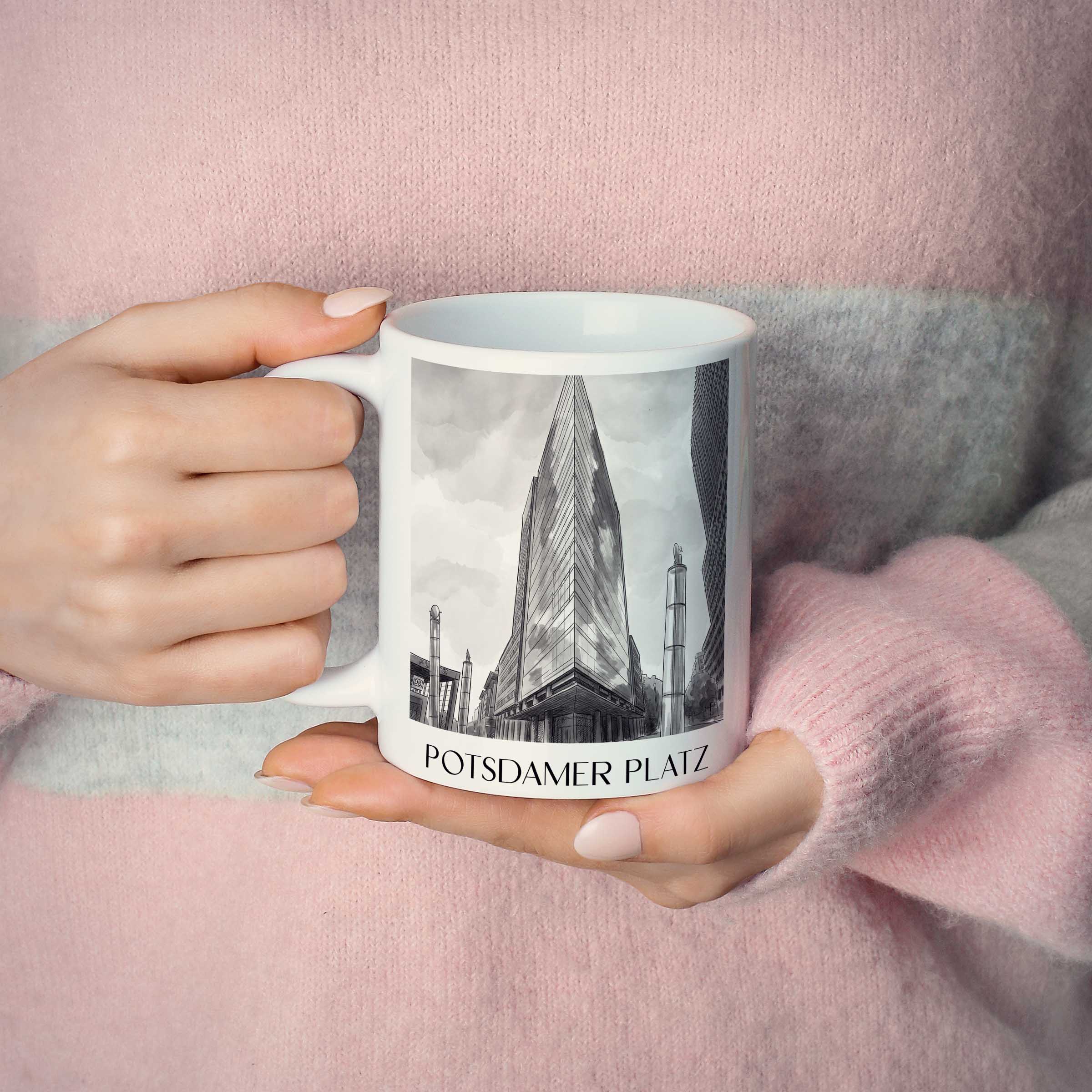 potsdamer-platz-berlin-deutschland-kaffeebecher-aquarell-schwarz-weiss