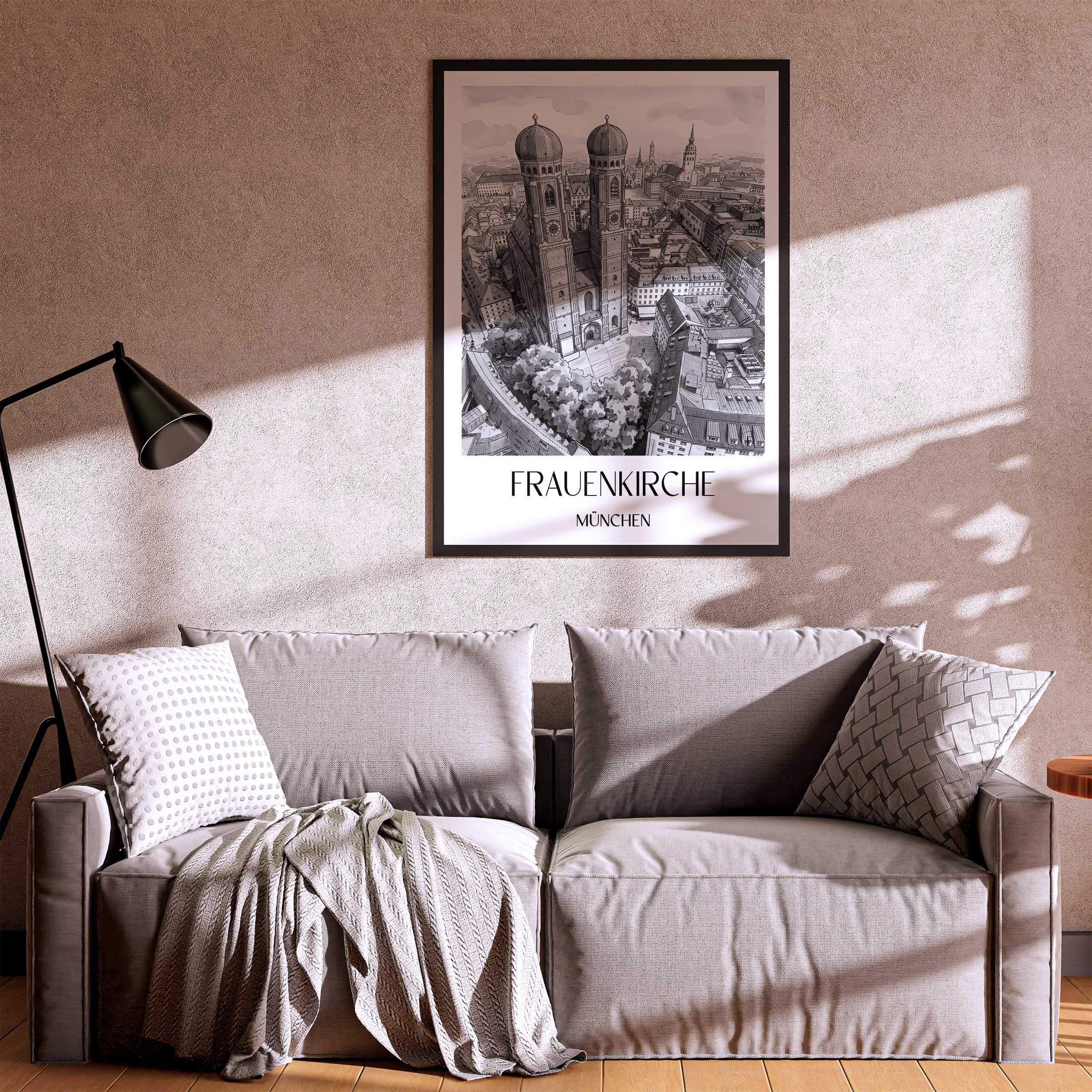 frauenkirche-münchen-deutschland-poster-aquarell-schwarz-weiss