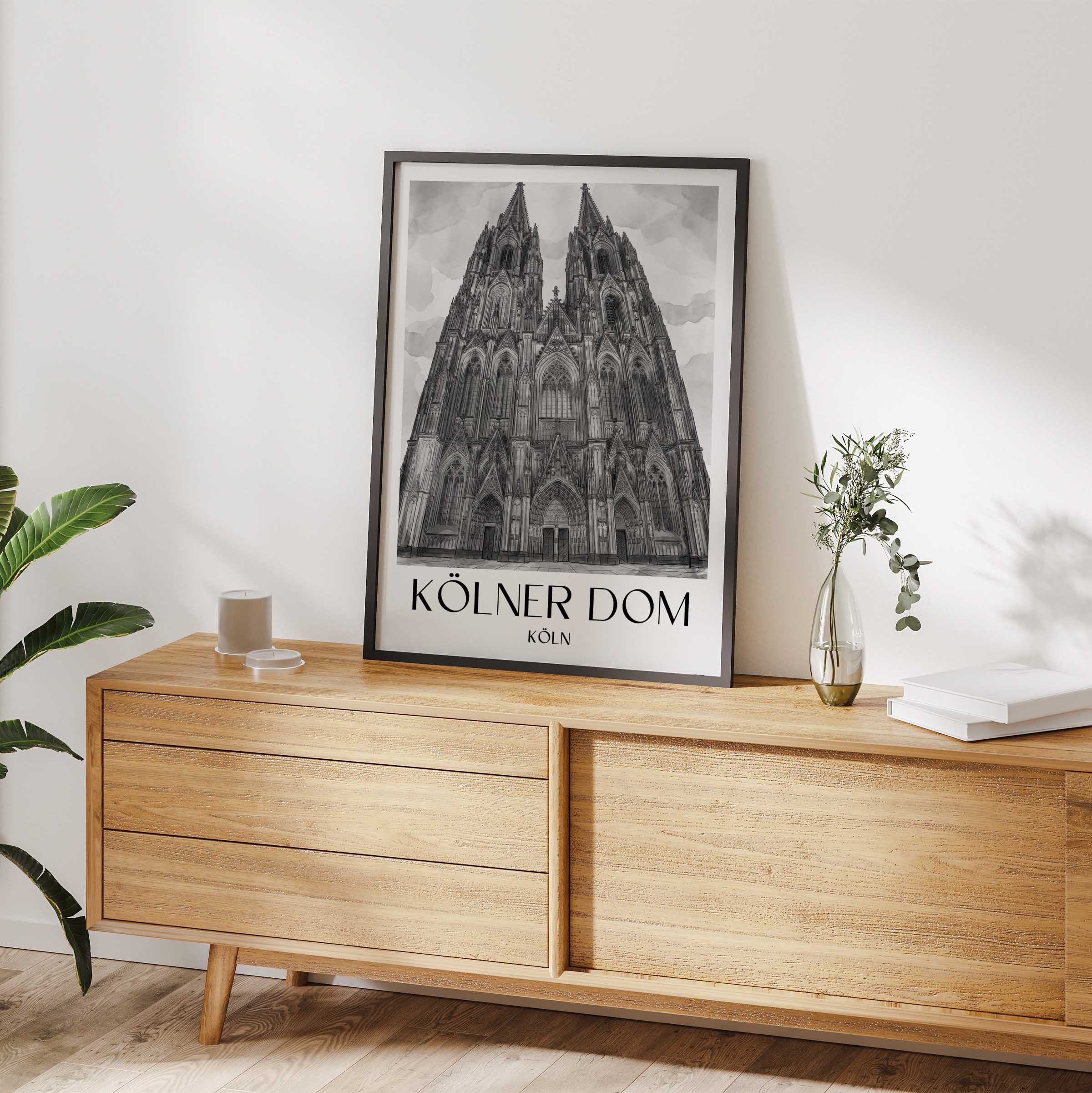 kölner-dom-köln-deutschland-poster-aquarell-schwarz-weiss