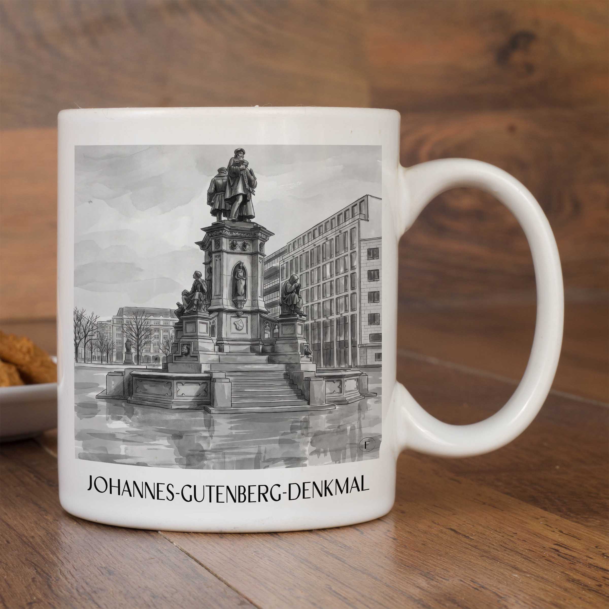 johannes-gutenberg-denkmal-frankfurt--deutschland-kaffeebecher-aquarell-schwarz-weiss